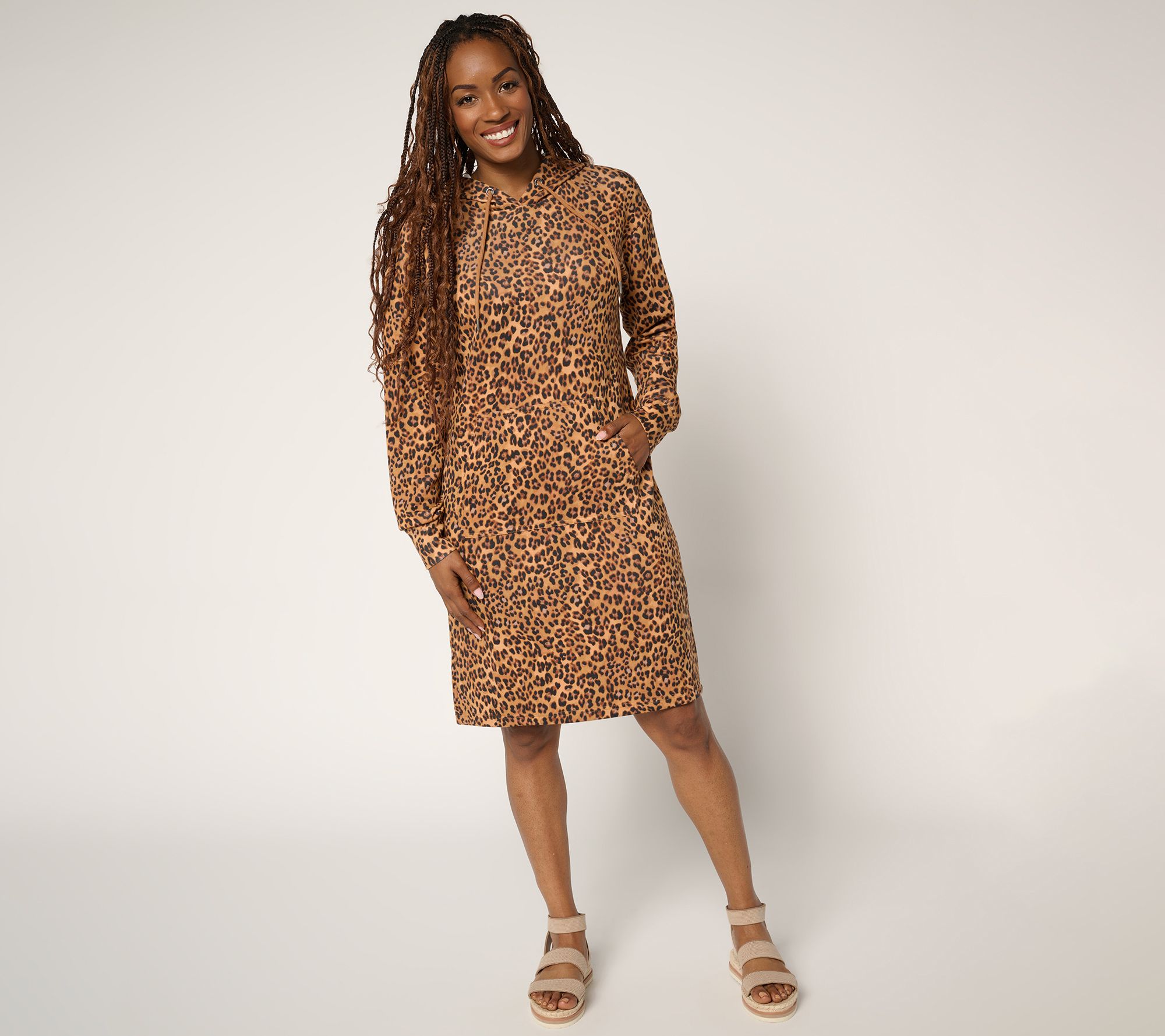 Belle by Kim Gravel Petite ScubaLuxe On the Go Hooded Dress