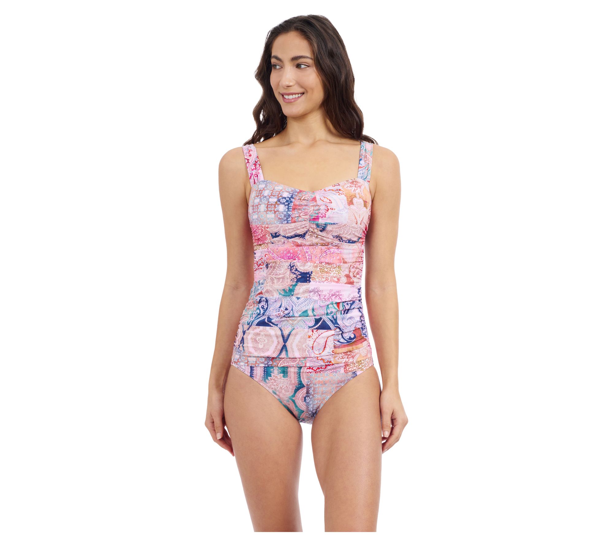 Karma D Cup Center Ruched Tankini