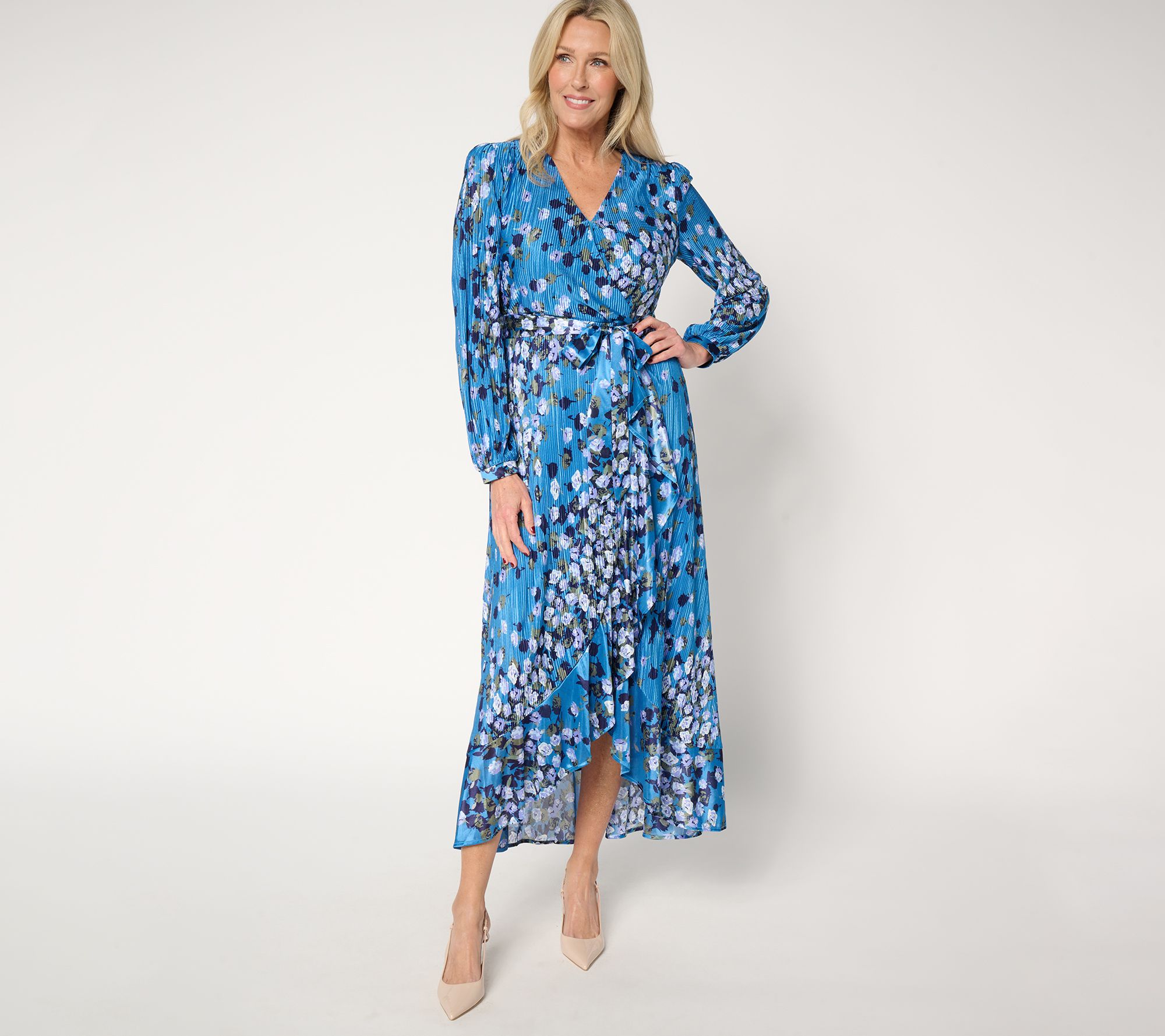 "As Is" BEAUTIFUL by Lawrence Zarian Petite Faux Wrap Dress