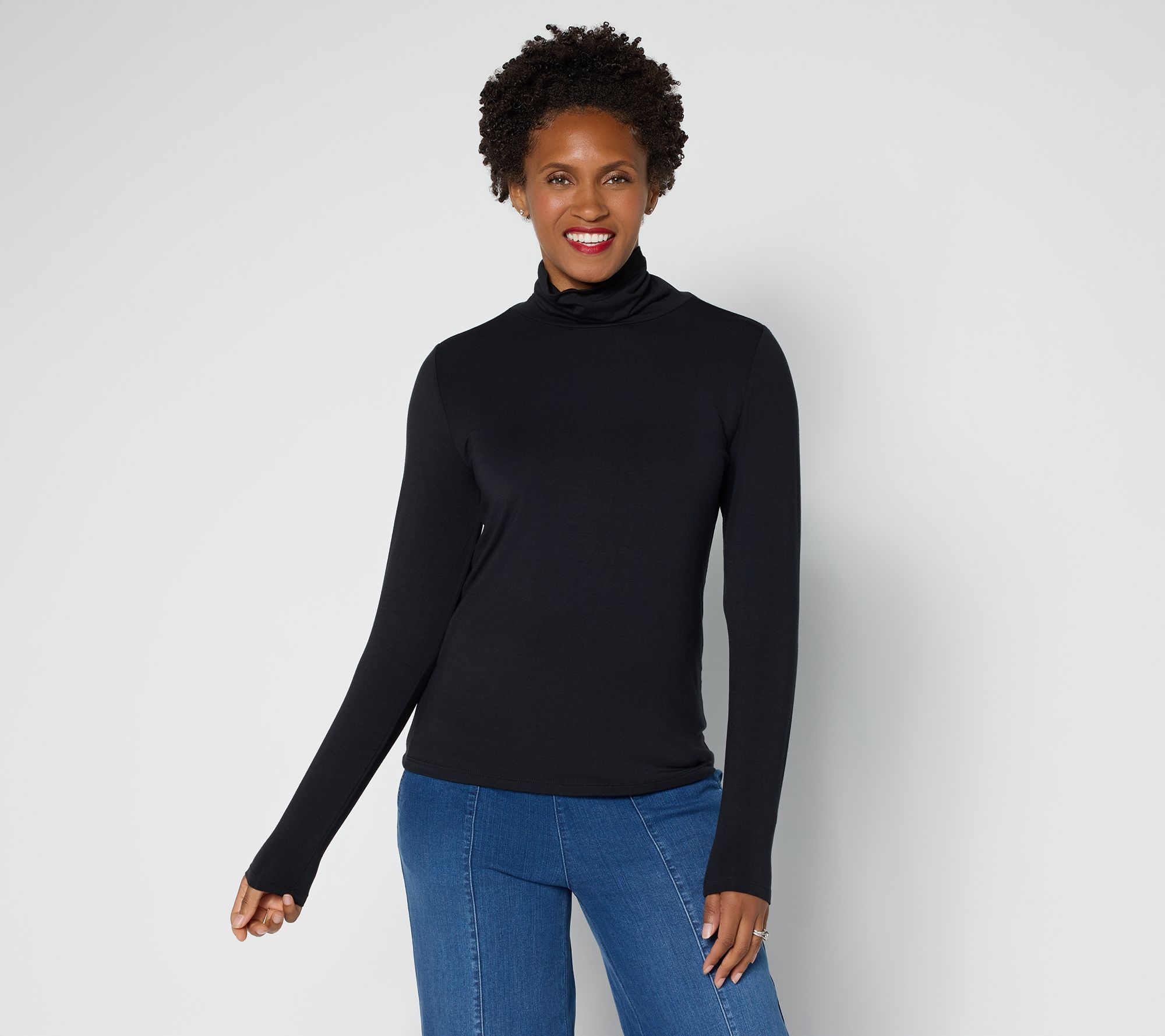 Joan Rivers Wardrobe Builders ButterSoft Turtleneck Top