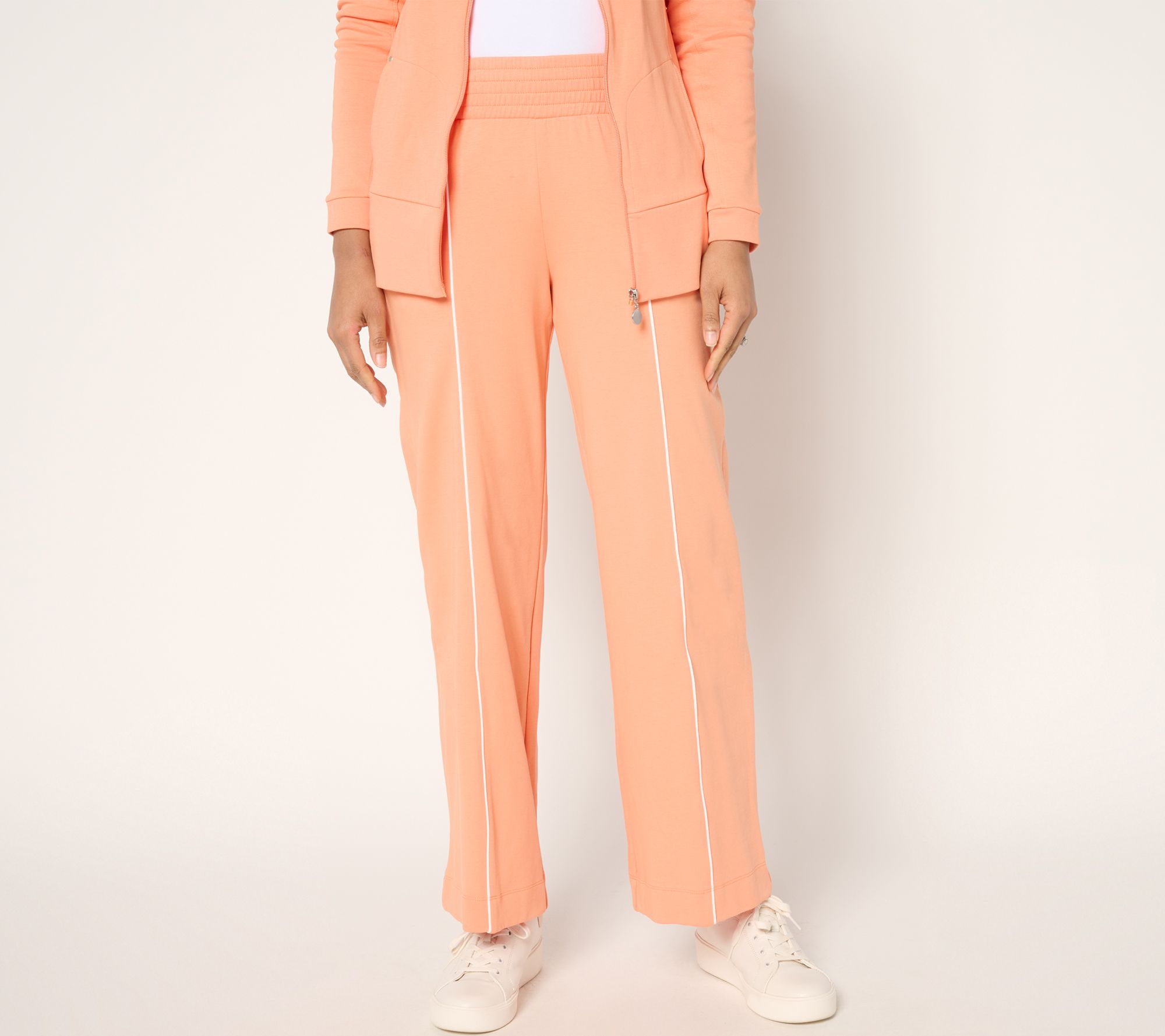 "As Is" Sport Savvy Petite Full Length Pant with Front Piping Detail