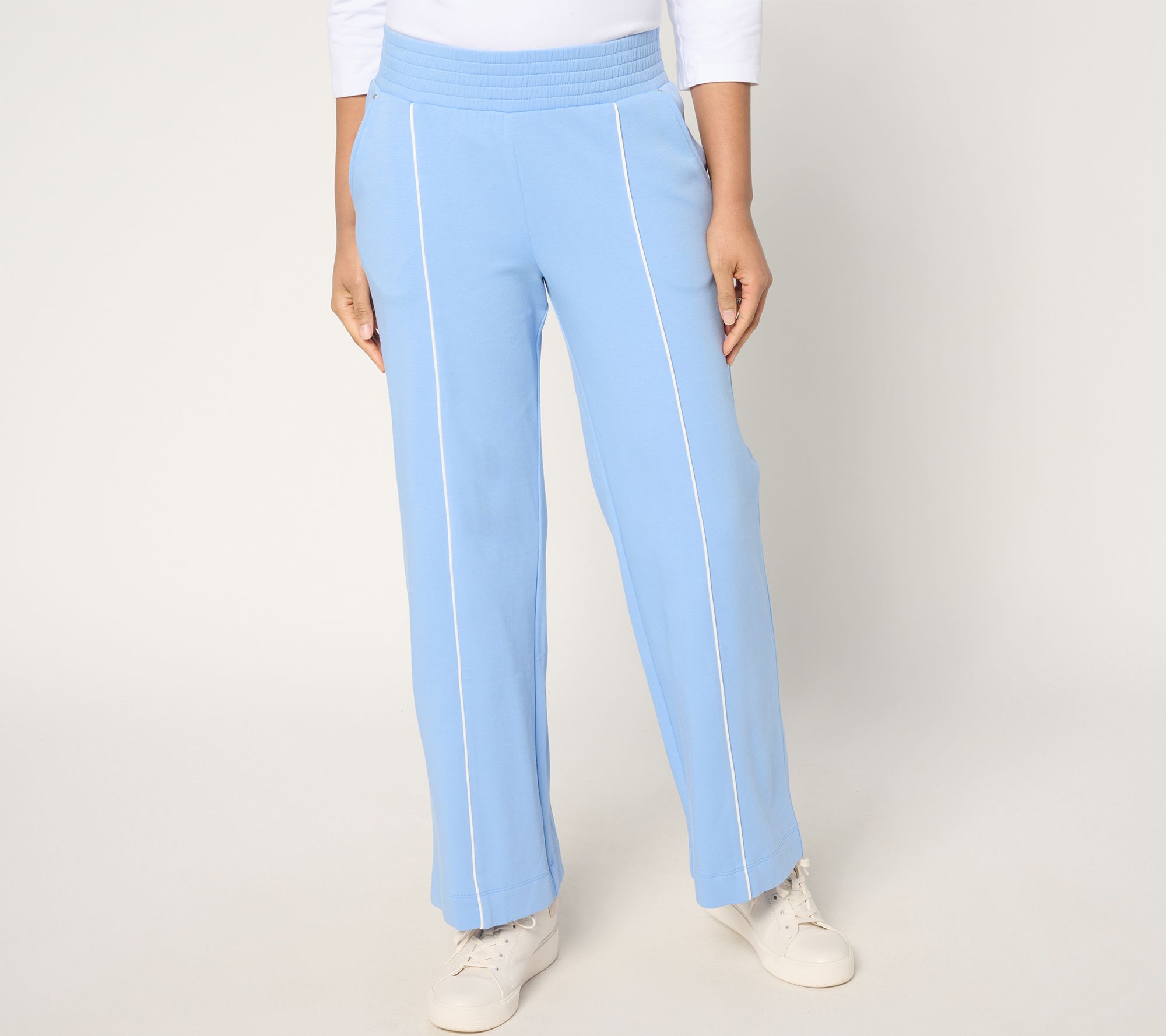"As Is" Sport Savvy Petite Full Length Pant with Front Piping Detail