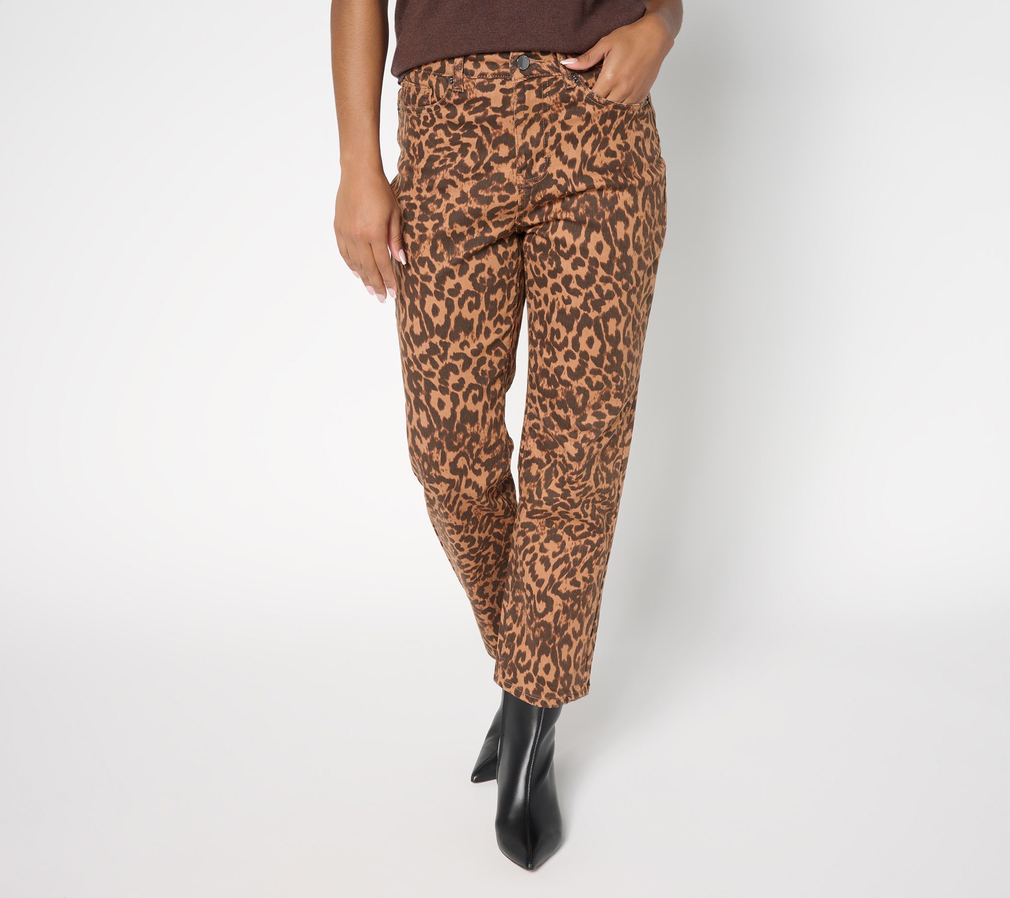 RM Studio x Rebecca Minkoff Petite Printed Luxe Stretch Ankle Jeans