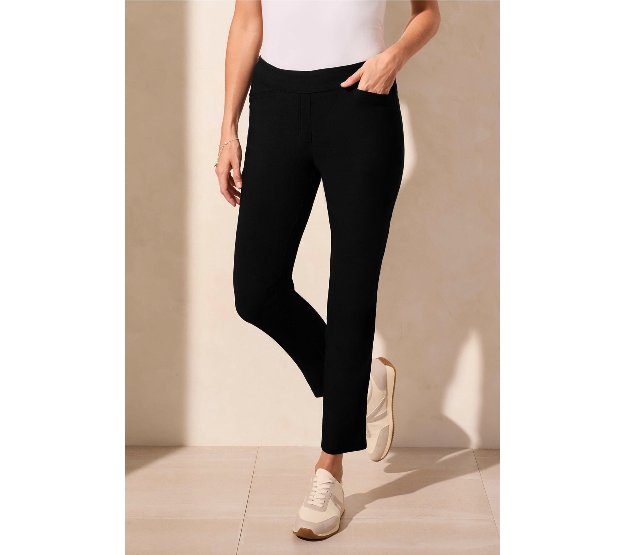 Tribal Flatten It Pull-On Ankle Pant With BackSeam