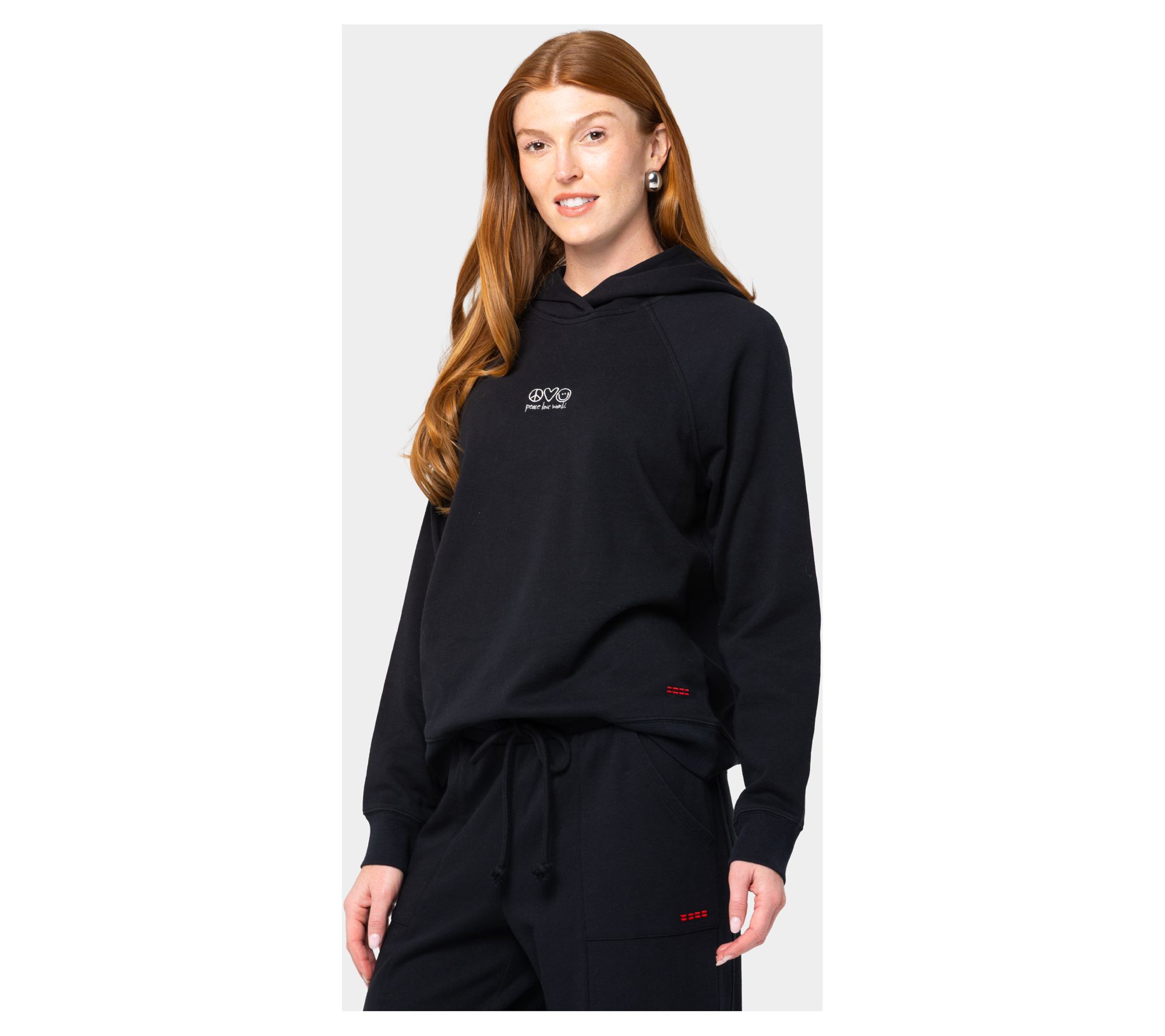 Peace Love World French Terry Affirmation Hoodie