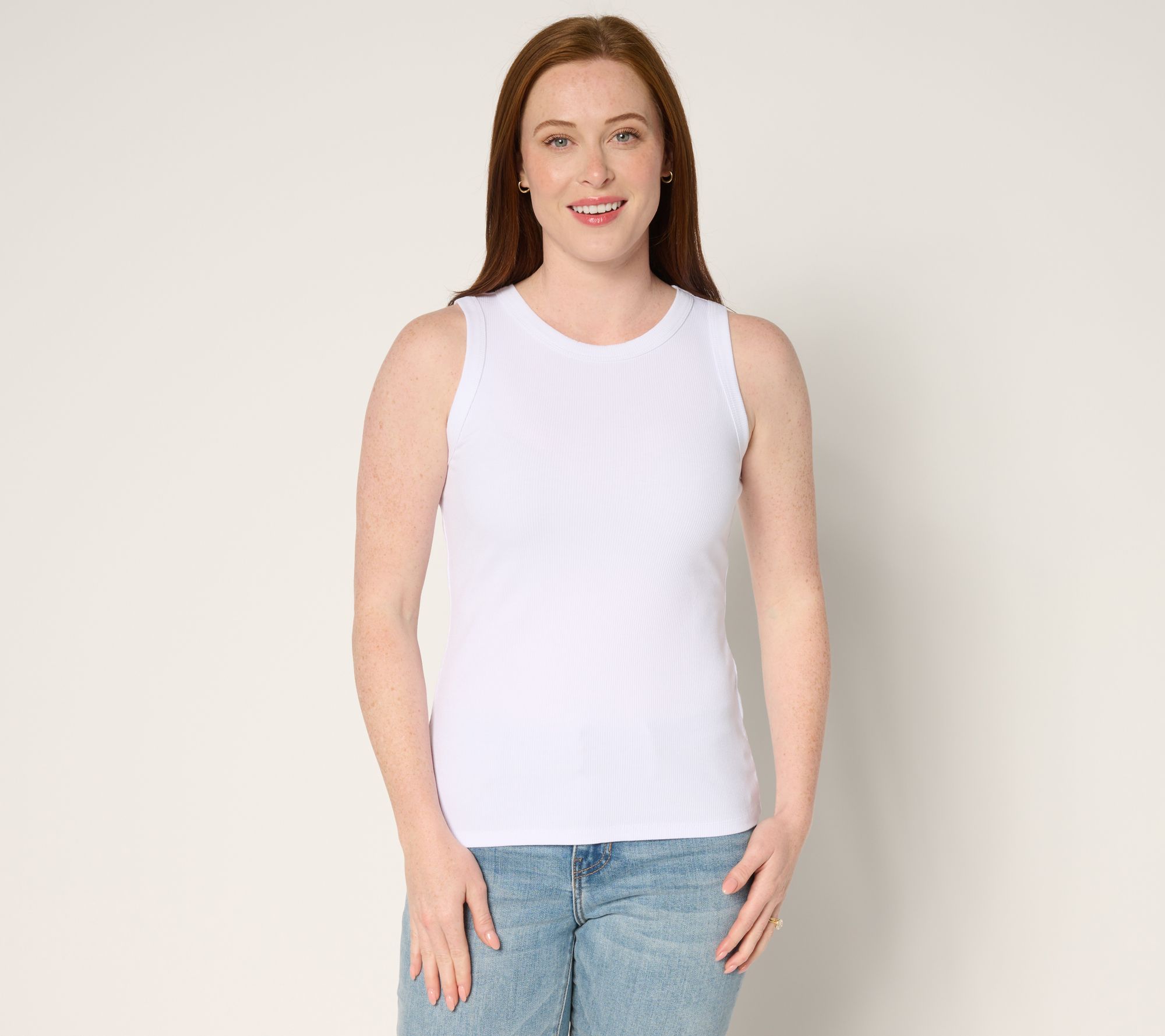"As Is" Susan Graver Every Day Rib Knit Tank Top