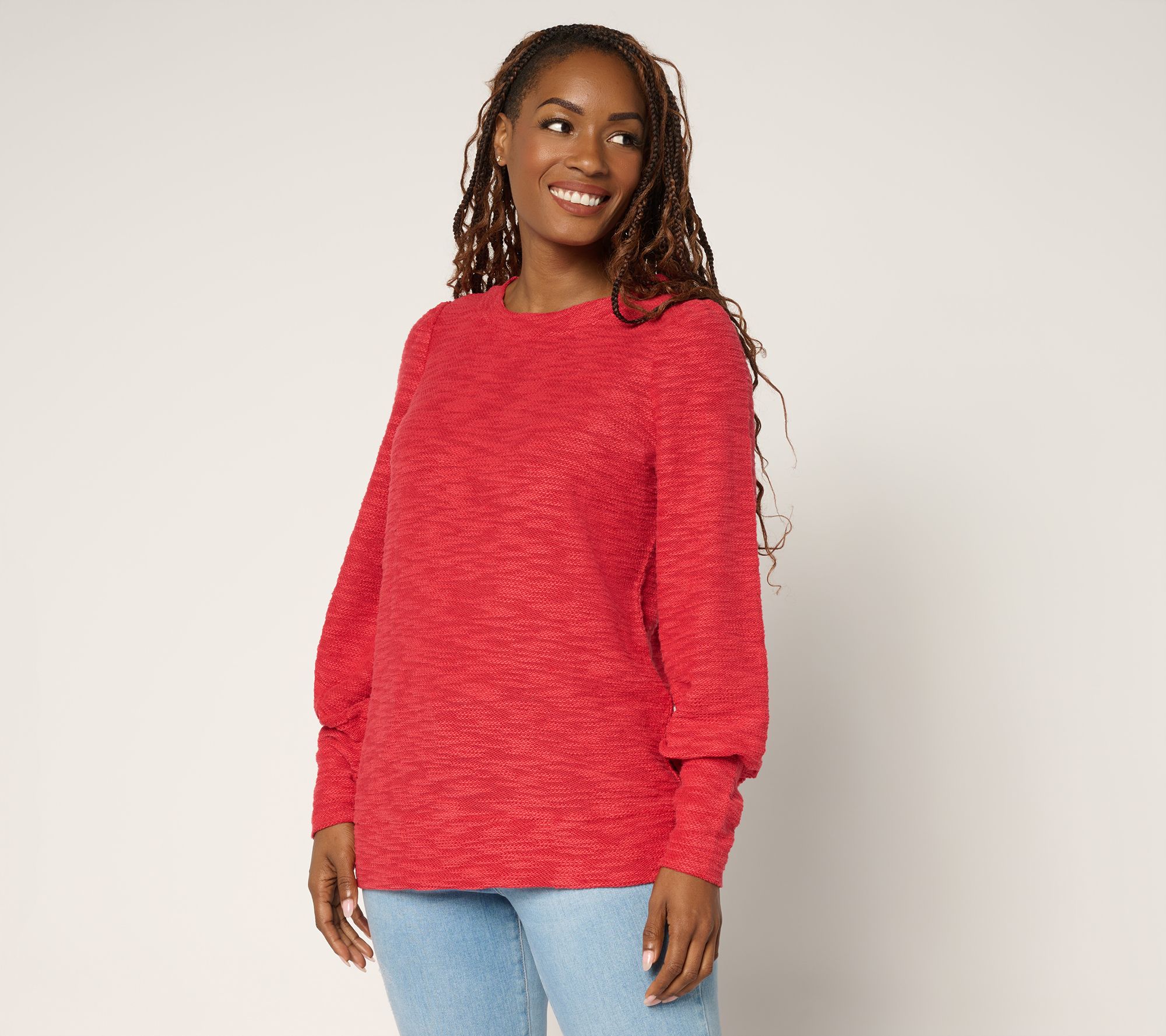 "As Is" Belle by Kim Gravel Sweatshirt Slub Crewneck Top