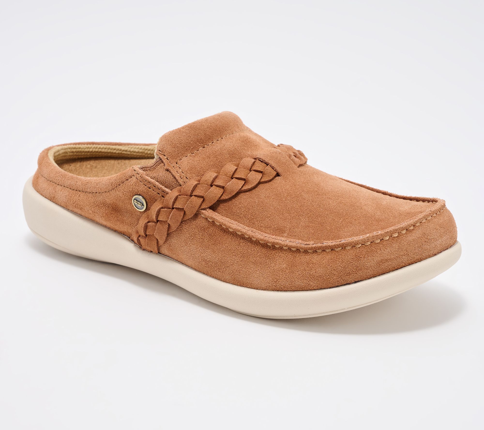 Revitalign Orthotic Braided Leather Mules - Siesta Braidy