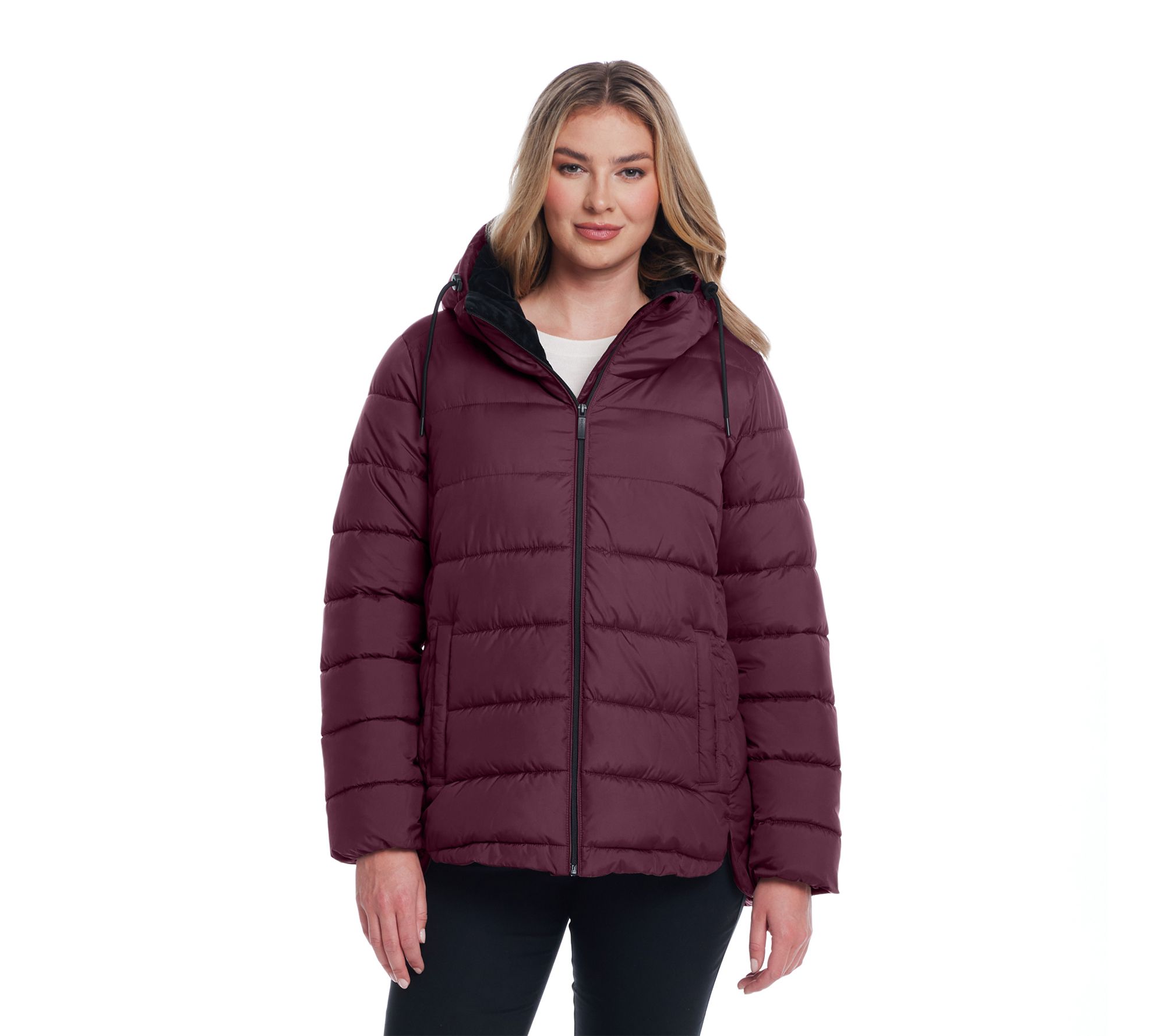 Weatherproof Hooded Puffer with Cozy Pile