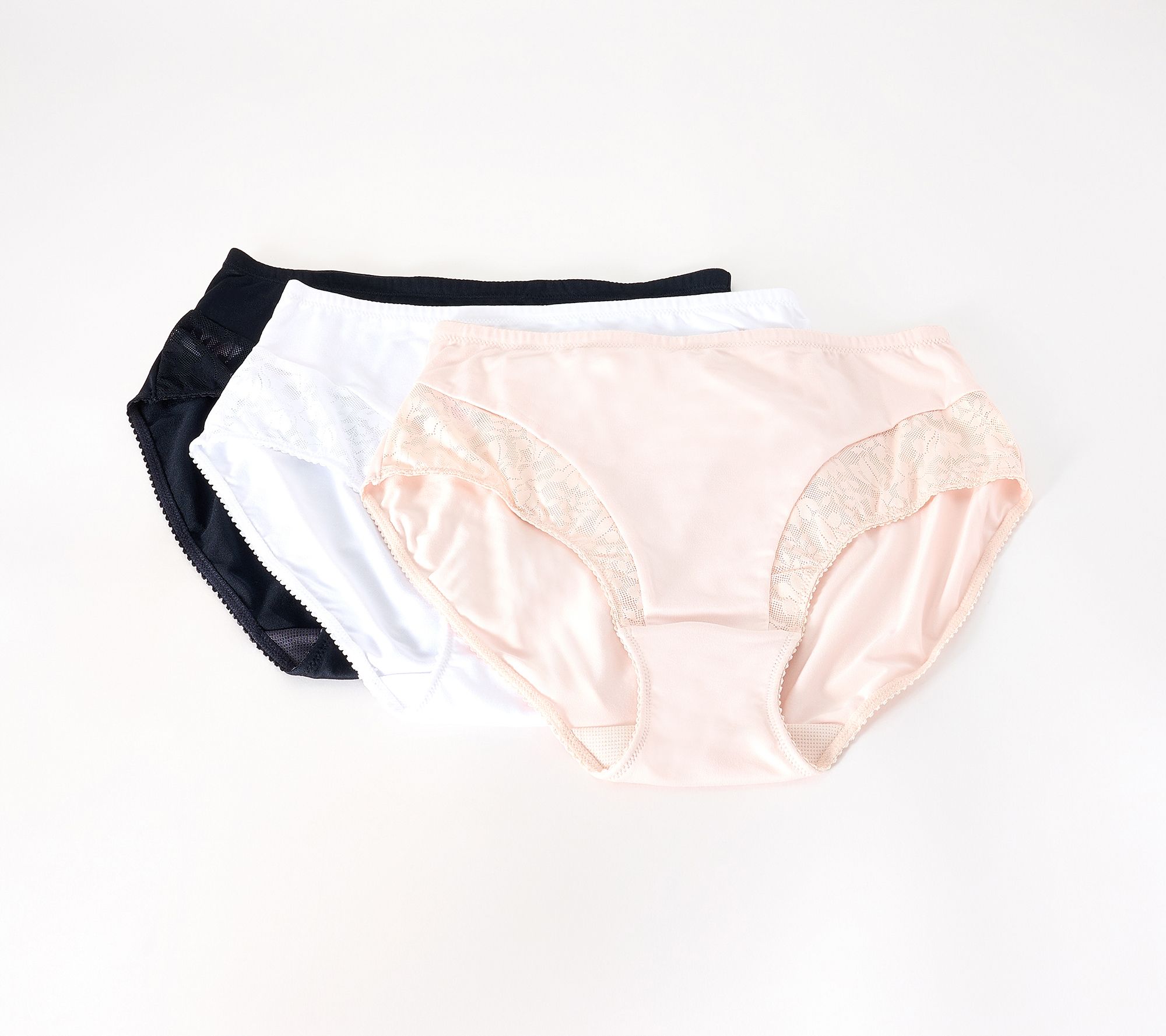 Breezies Whisper Lace Hi-Cut Panty Set of 3