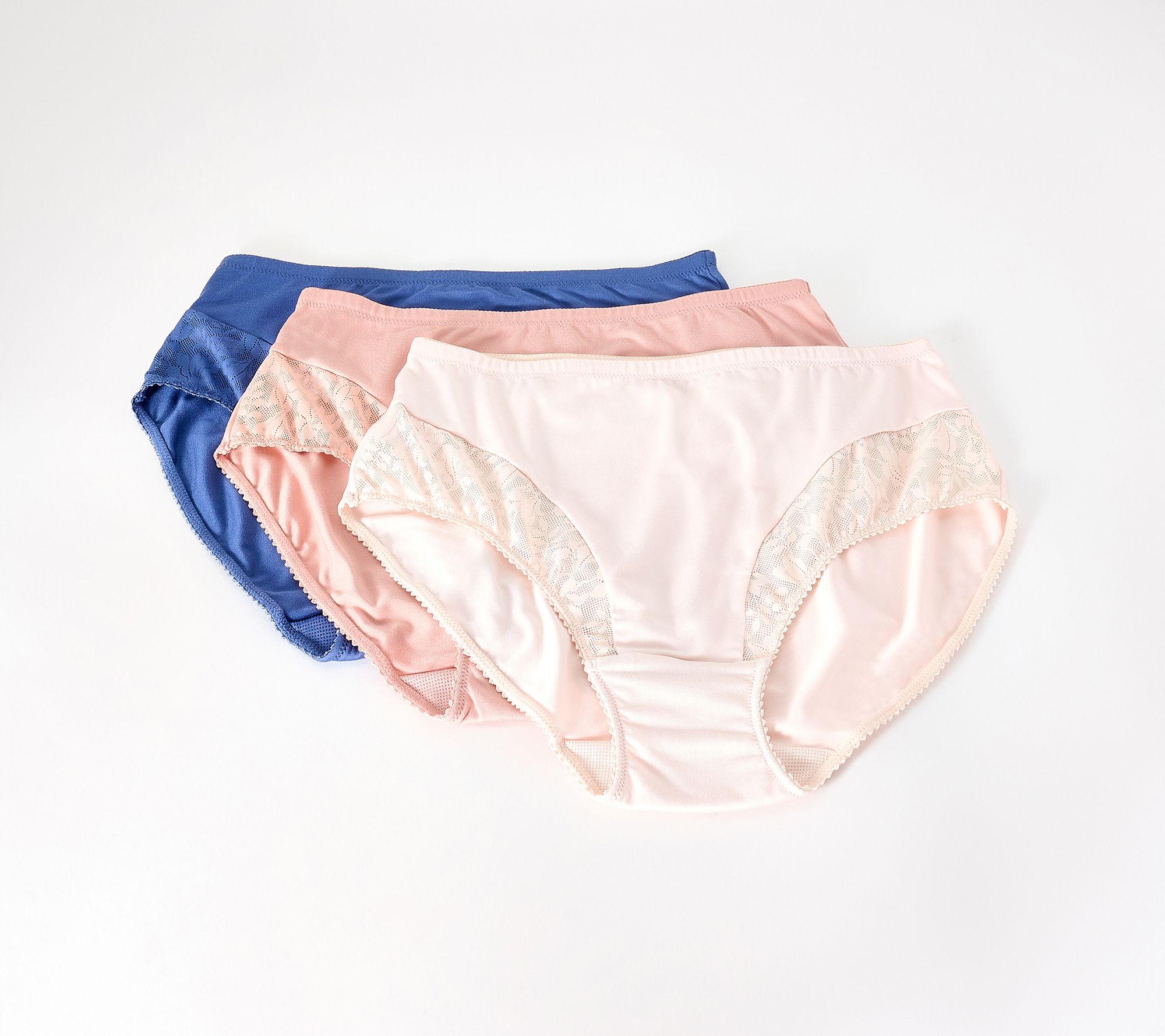 Breezies Whisper Lace Hi-Cut Panty Set of 3
