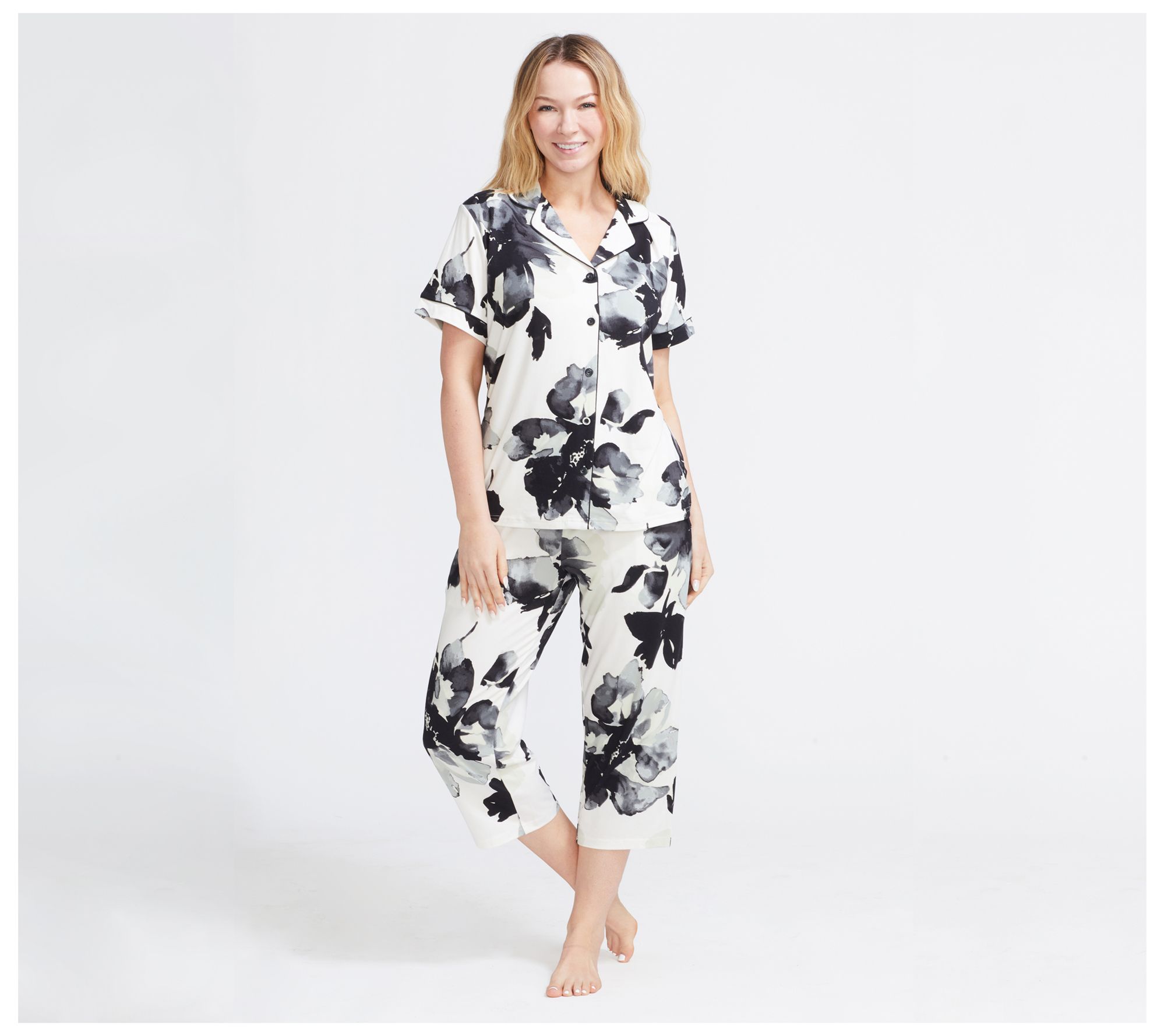 Randy Fenoli Sleepwear Short Sleeve Capri Sleep Set