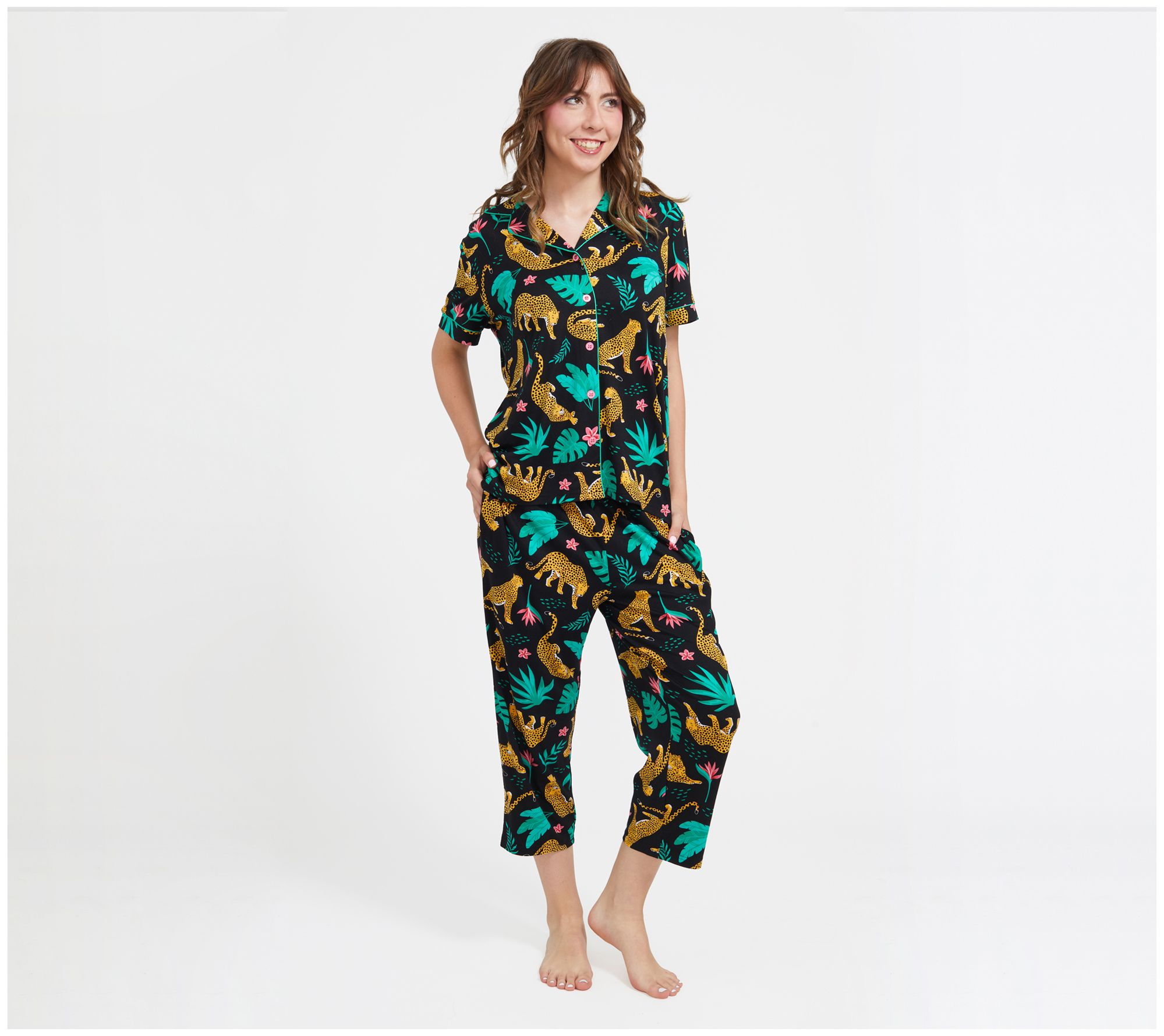 Randy Fenoli Sleepwear Short Sleeve Capri Sleep Set