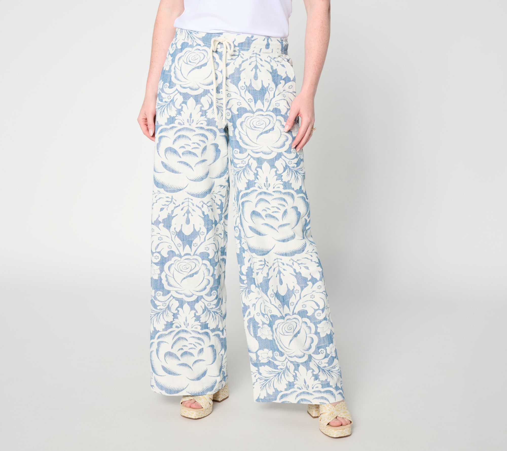  Peace Love World Petite Yarn Dye Printed Pants