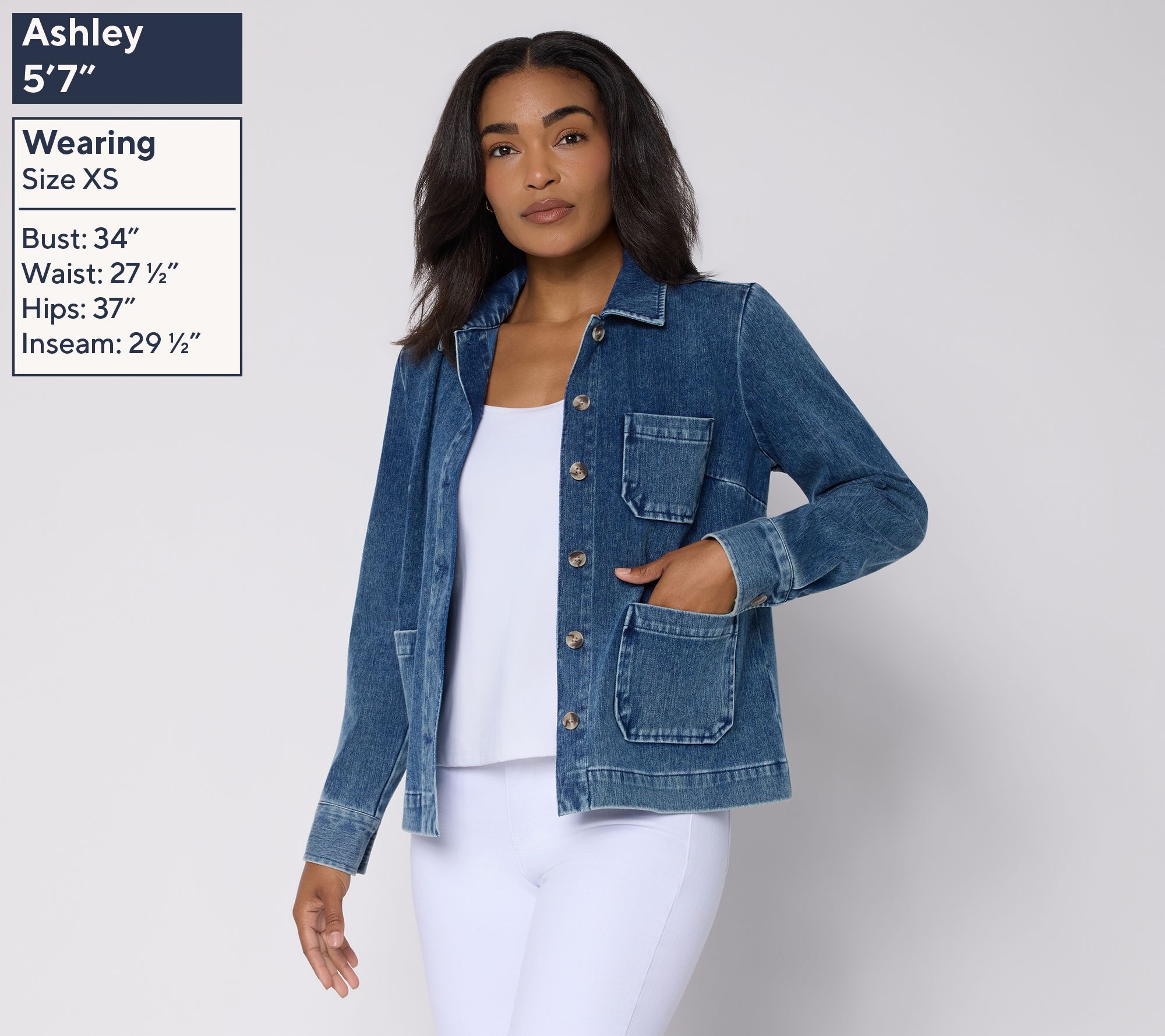 Belle Boho by Kim Gravel Horizon Denim Vintage Washed Jacket - QVC.com