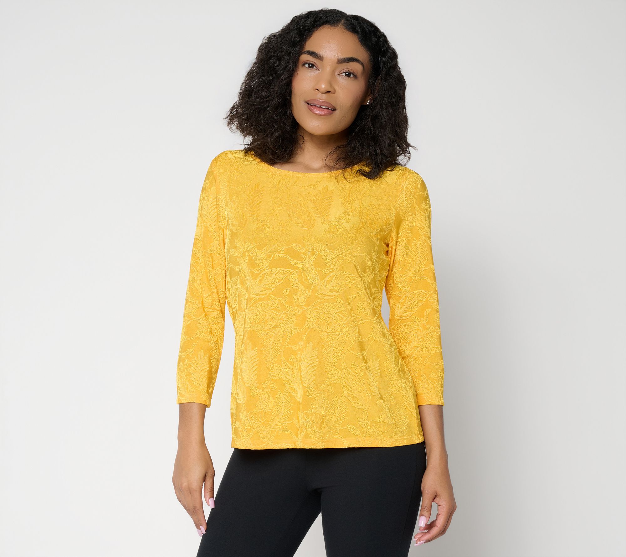  Attitudes by Renee Knit Jacquard Top