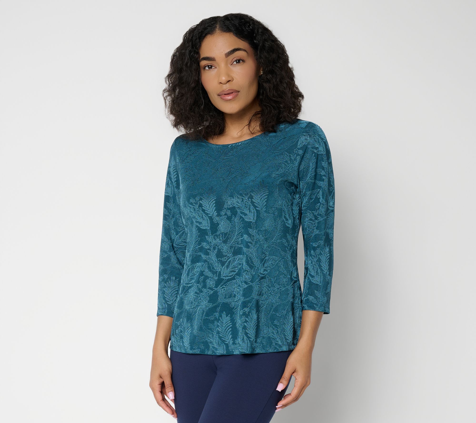 Attitudes by Renee Knit Jacquard Top