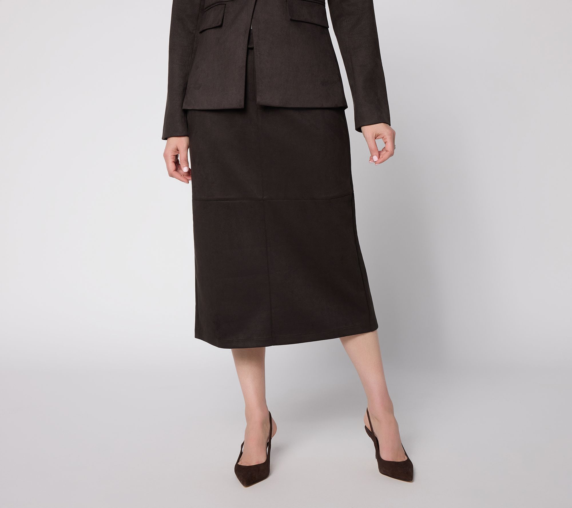  Peace Love World Black Label Regular Faux Suede Skirt