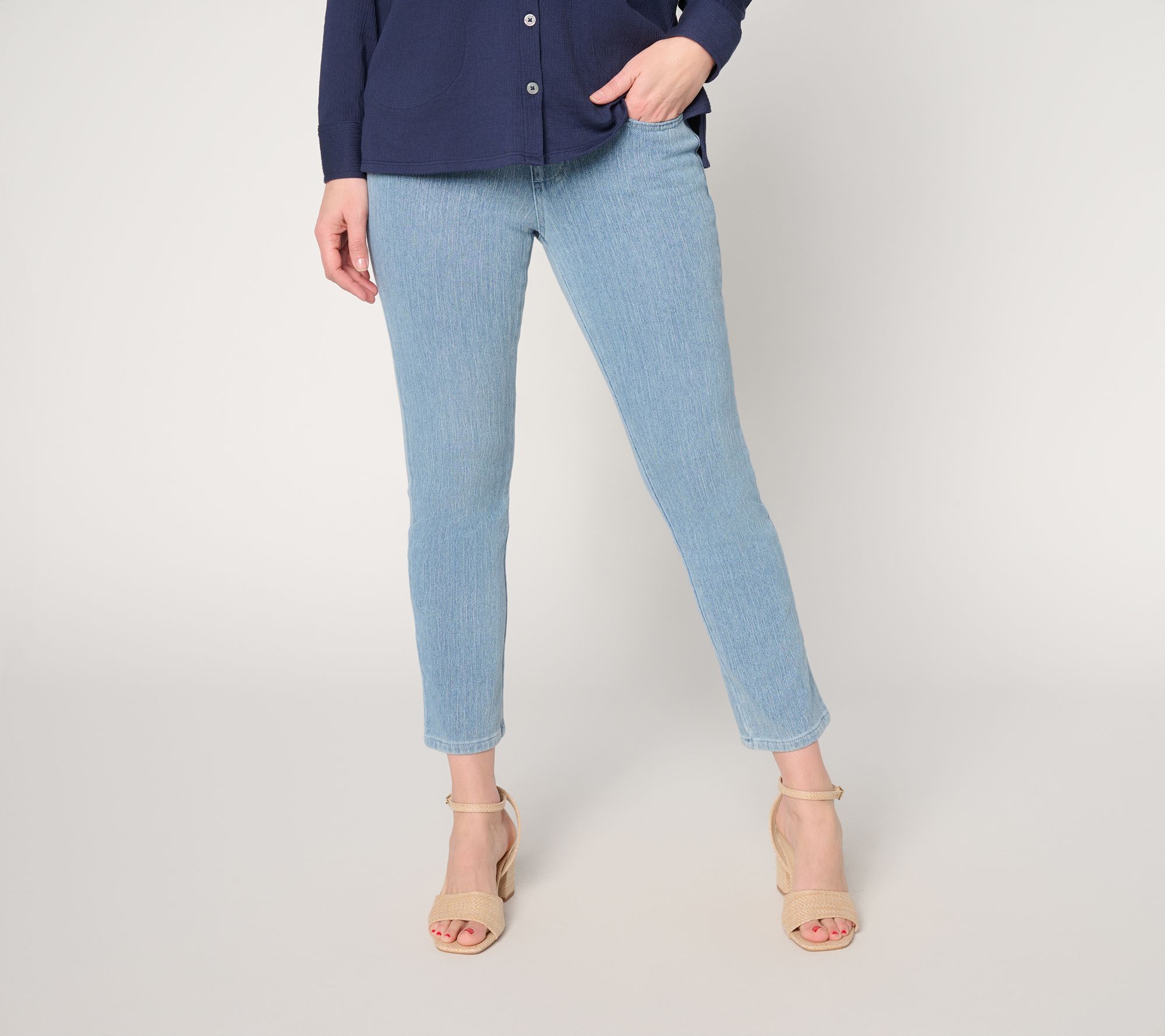 "As Is" Belle by Kim Gravel Pet Flexibelle Straight Leg Ankle Jean