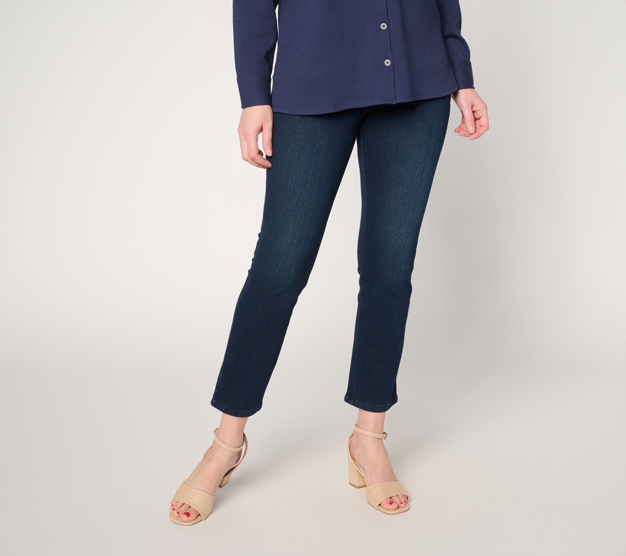 "As Is" Belle by Kim Gravel Pet Flexibelle Straight Leg Ankle Jean