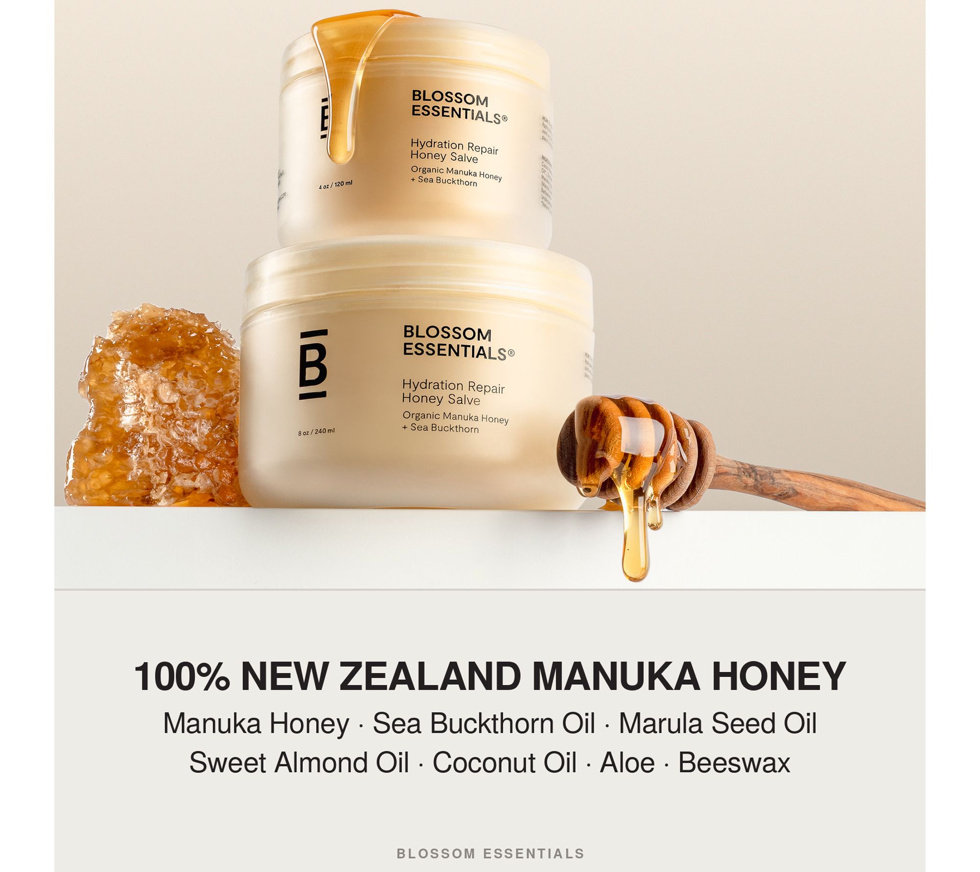Blossom Essentials Hydration Repair Honey Salve 4oz Duo | QVC