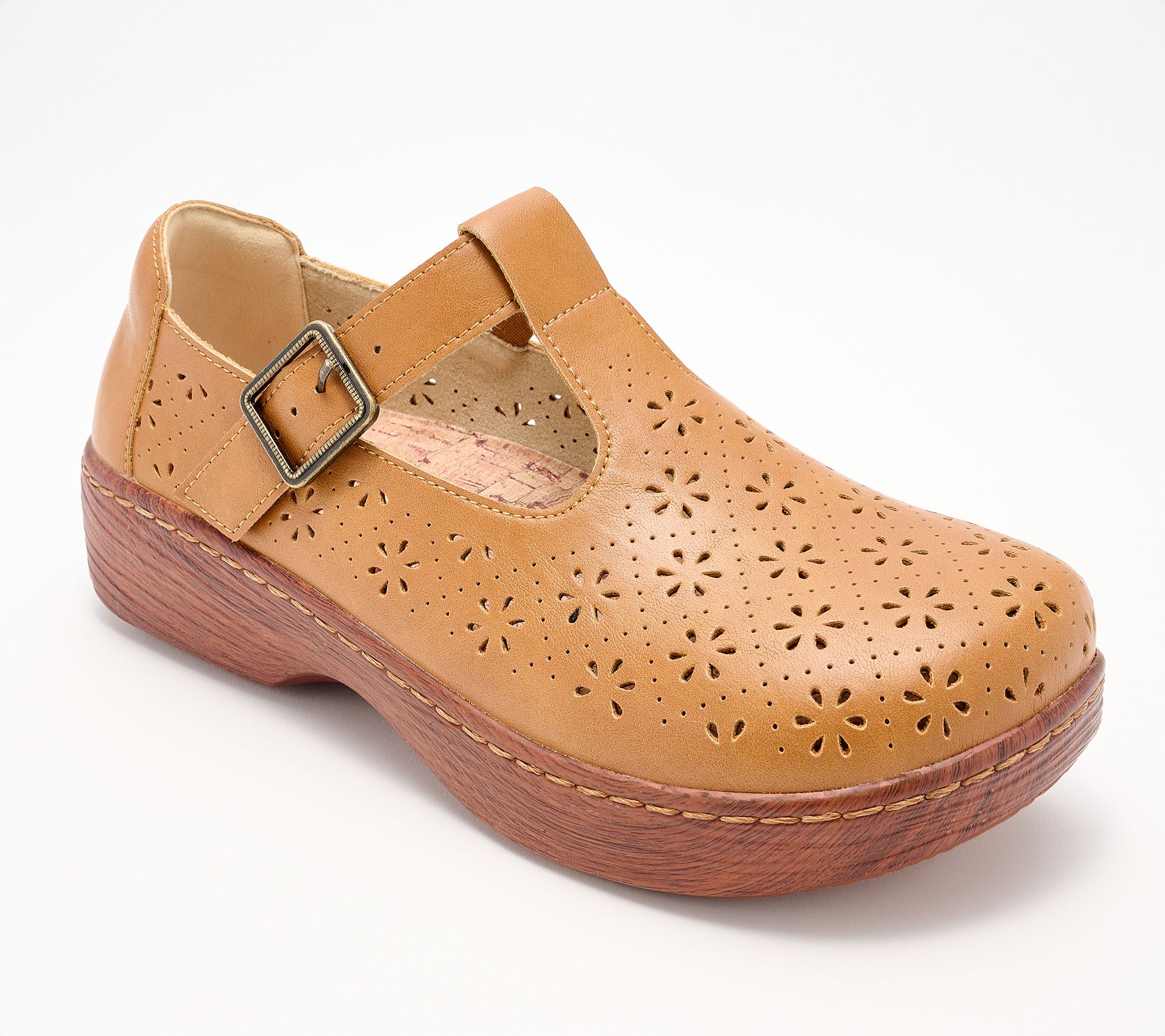 "As Is" Alegria Leather Fisherman Clog - Odessa
