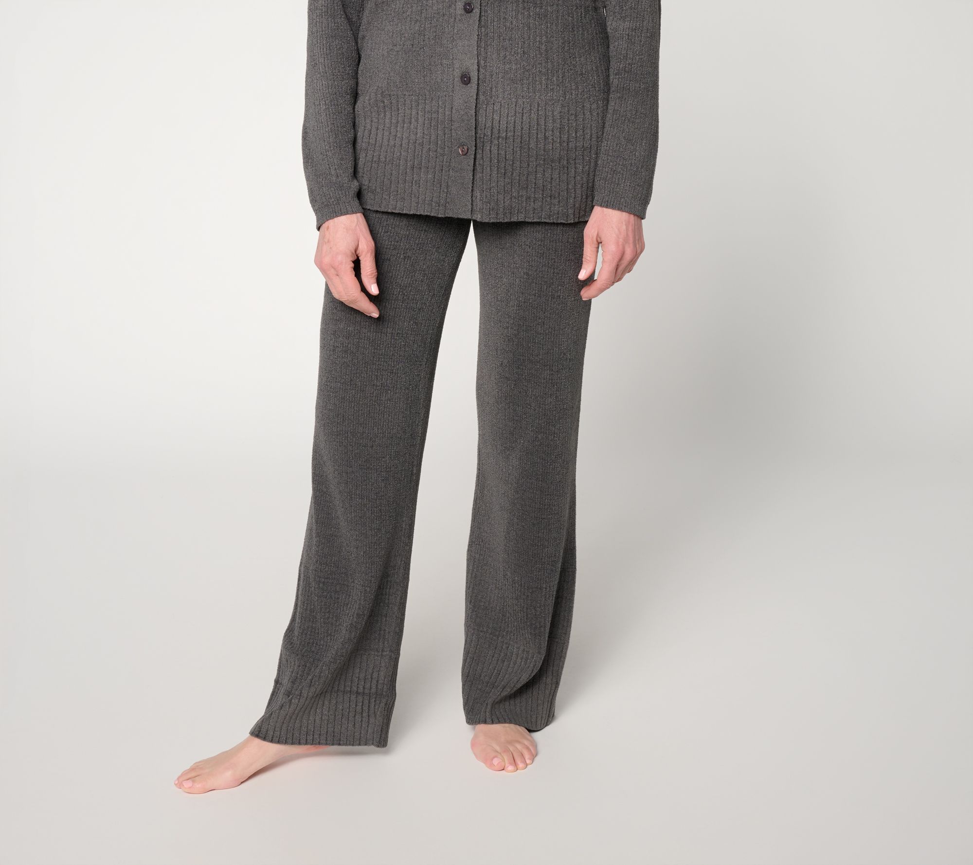 "As Is" Barefoot Dreams Reg CozyChic Ultra Lite Rib Blocked Pant