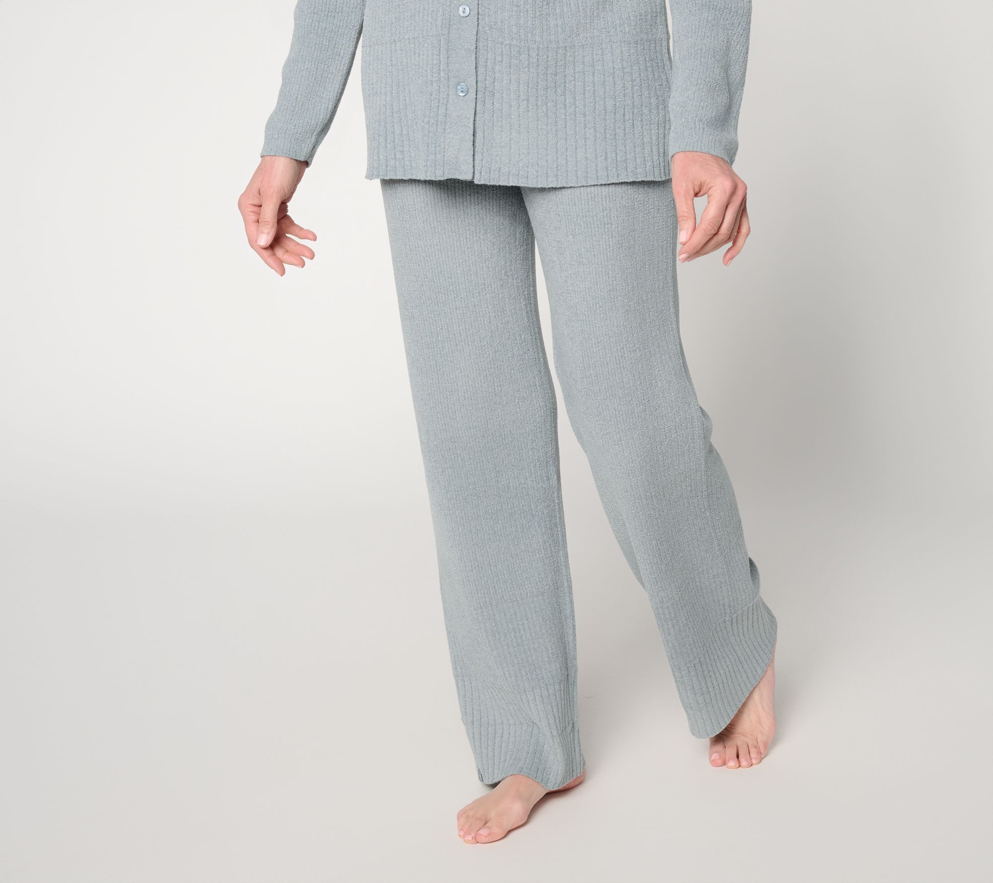 "As Is" Barefoot Dreams Reg CozyChic Ultra Lite Rib Blocked Pant