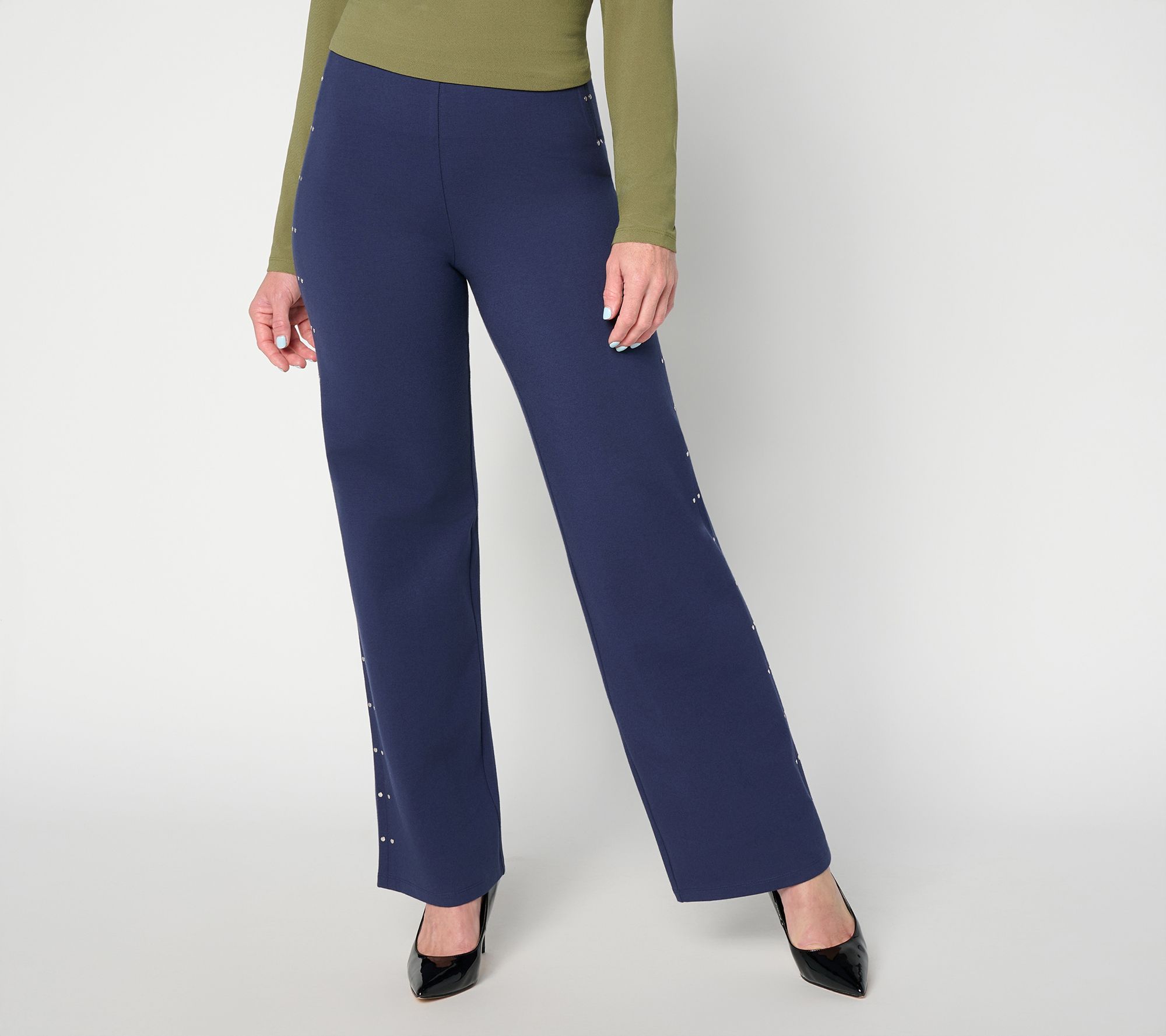  Women with Control Petite 86/14 Smoothing Influencer Wide Leg Pant
