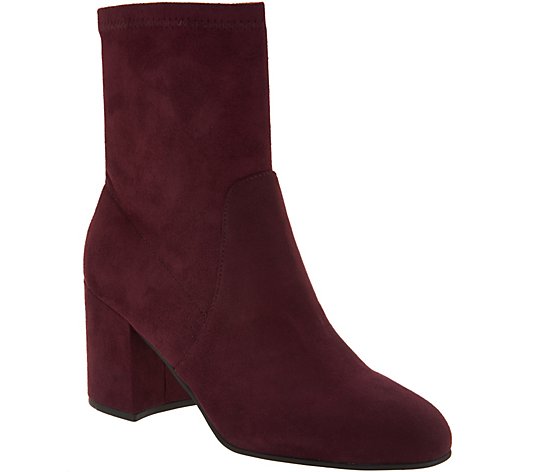 Marc Fisher Faux Suede or Crushed Velvet Ankle Boots - Ileesia