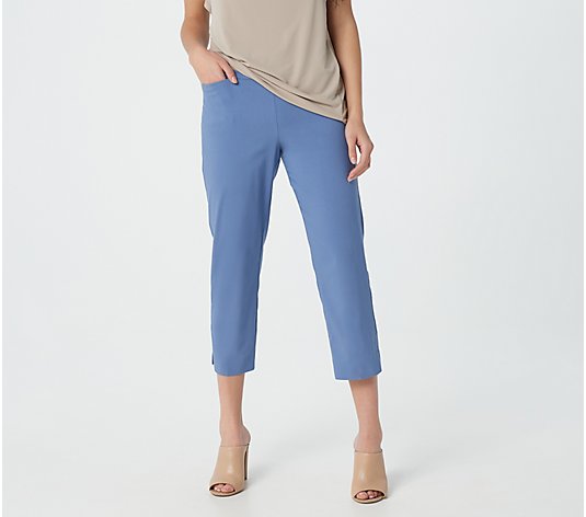 Susan Graver Petite Uptown Stretch Pull-On Crop Pants