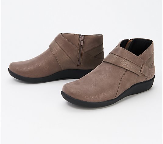 CLOUDSTEPPERS by Clarks Exposed Ankle Booties - Sillian Rani - QVC.com