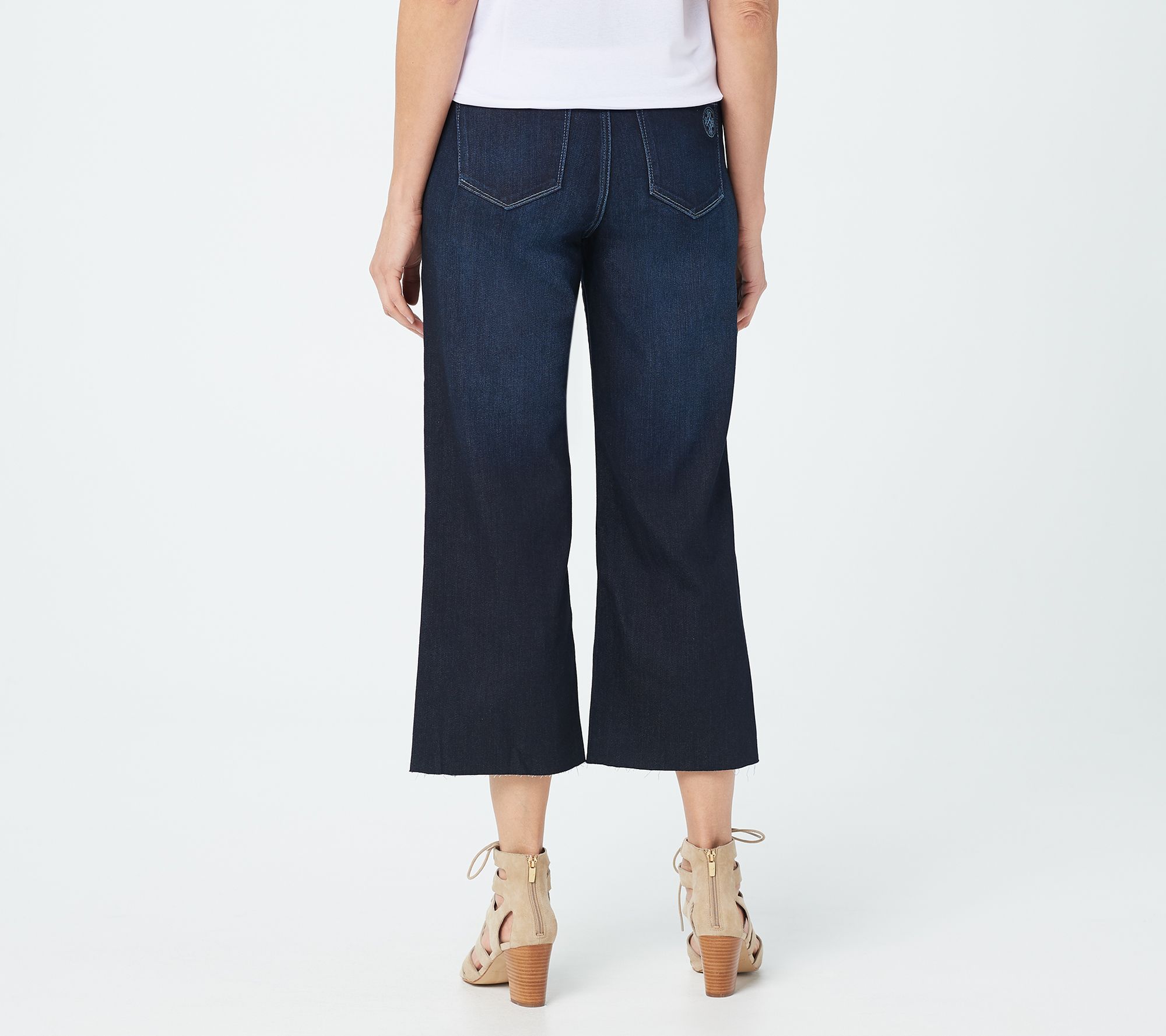 Laurie Felt Daisy Denim Wide Leg Crop Jeans - QVC.com