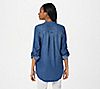 Side Stitch Regular_Tencera Pullover Tunic with Roll Tab Sleeve, 1 of 3