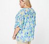 J Jason Wu Floral Chiffon Beaded Caftan Blouse with Knit Tank Top, 1 of 4