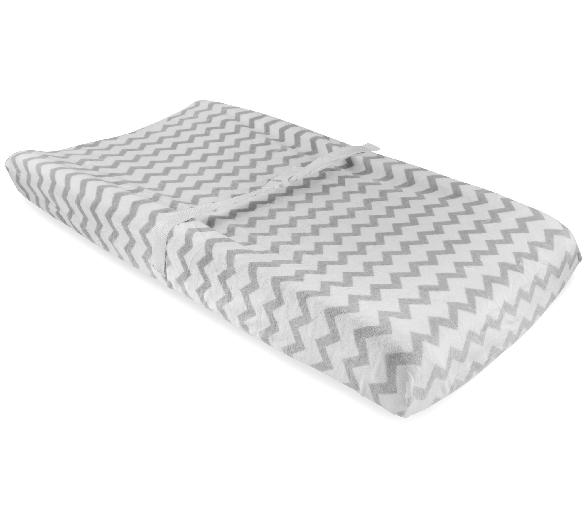 Ely's & Co. Grey Chevron Plush Velvet ChangingPad Cover