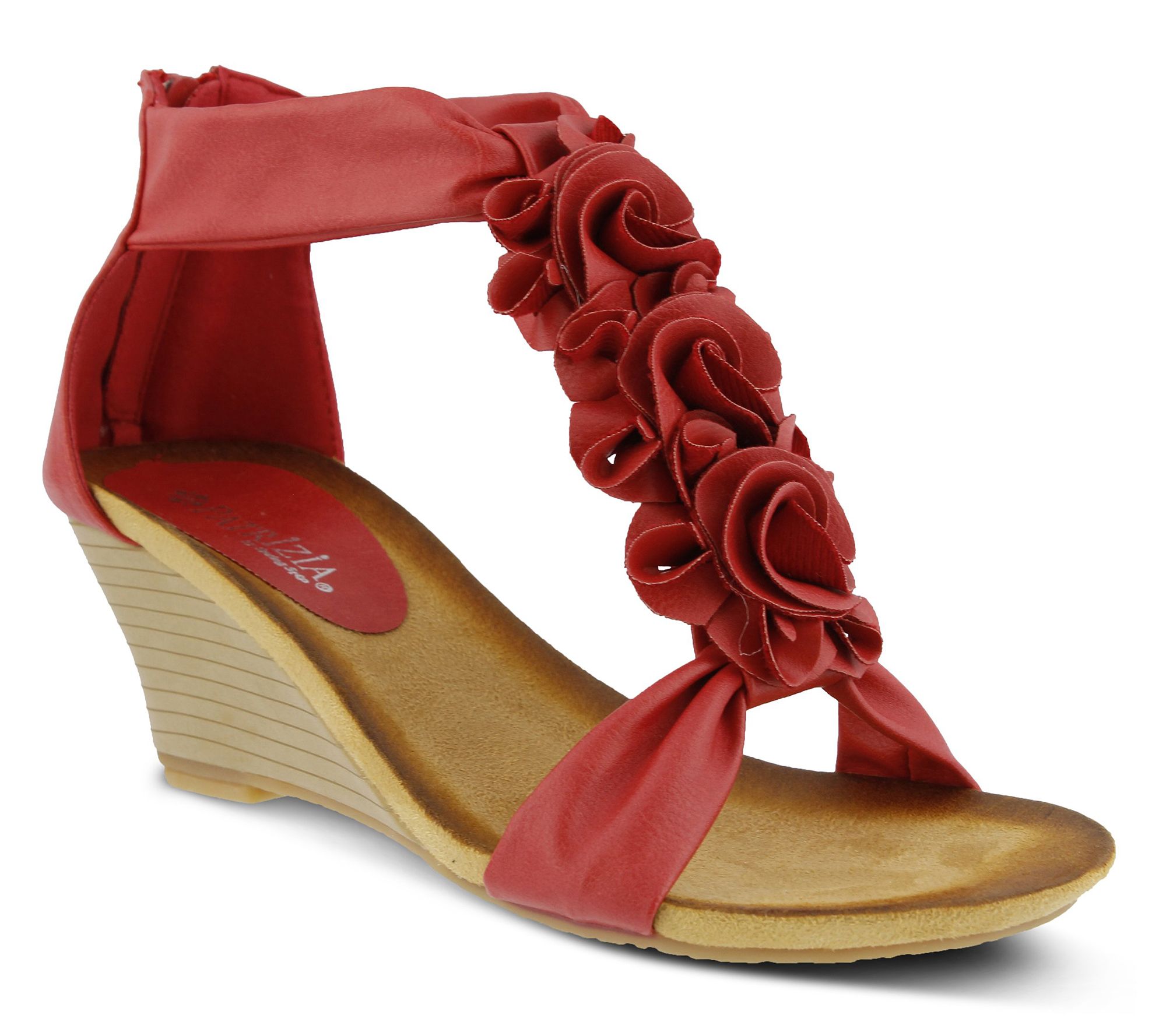 Patrizia by Spring Step Flower Strap Wedge Sandals - Harlequin