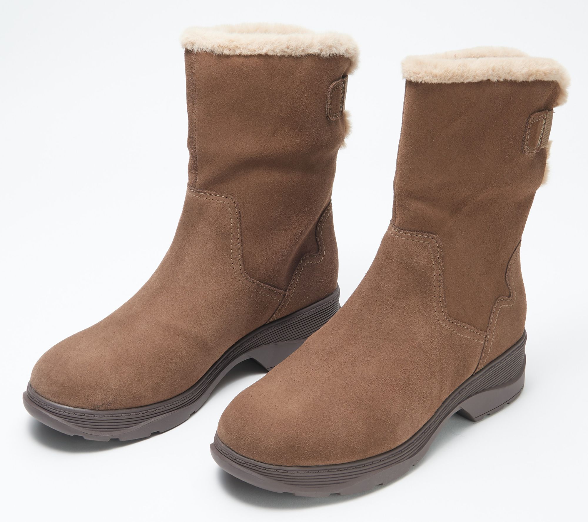 Clarks Collection Waterproof Suede Boots - Pull - QVC.com