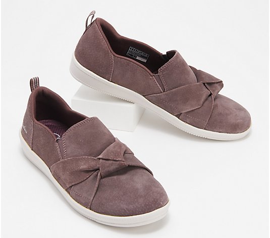 Skechers Microleather Slip-On Shoes - Madison Ave