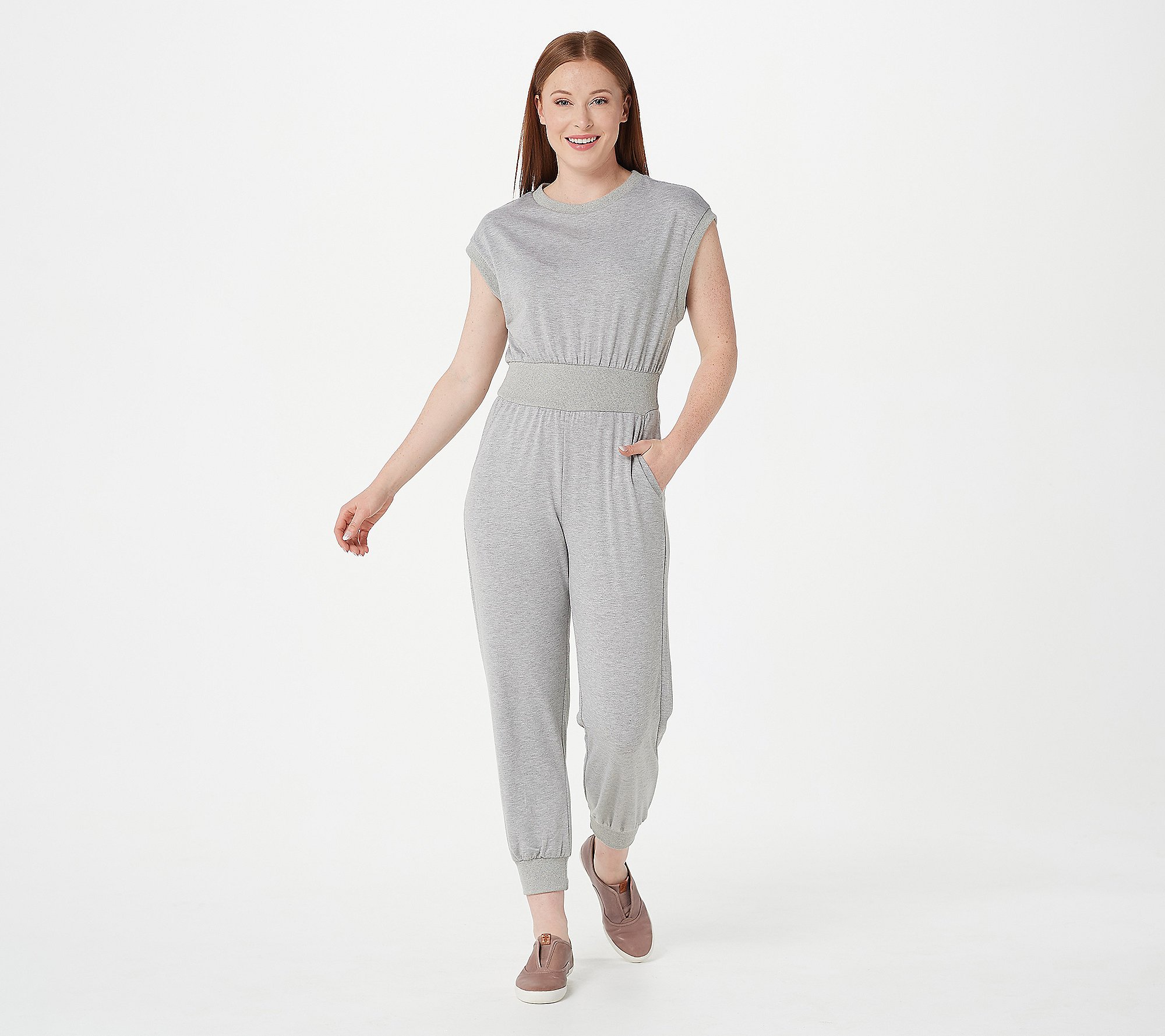 As Is Bishop + Young Knit Jumpsuit - Black/Grey