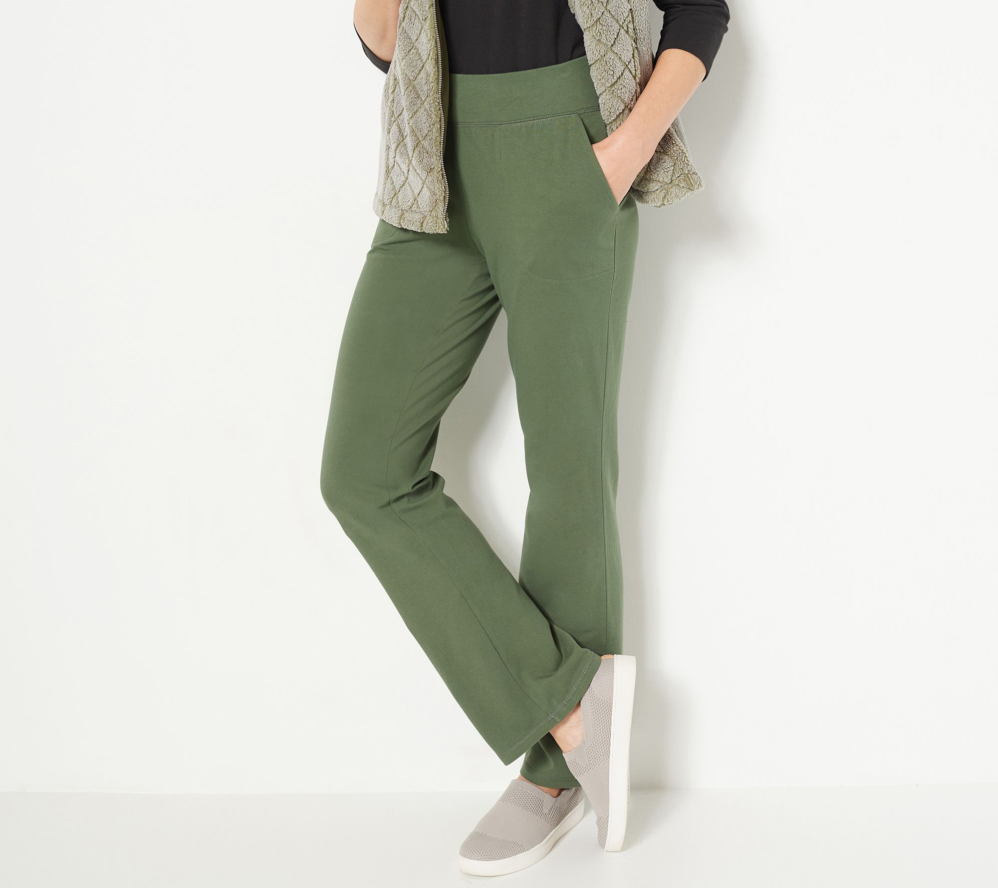 Denim & Co. Active Duo Stretch Lightly Boot Pants Pants 