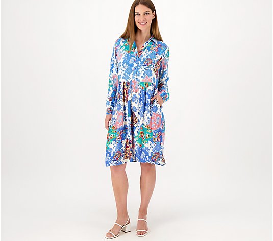Tolani Collection Long Sleeve Woven Dress