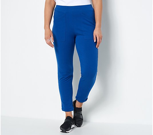 Joan Rivers Regular French Terry Tapered Pants with Pockets