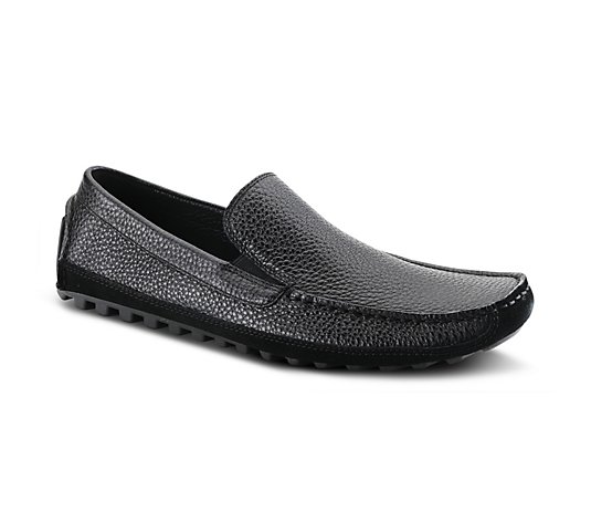 Spring Step Men's Pebbled Leather Slip-On Shoes- Dover