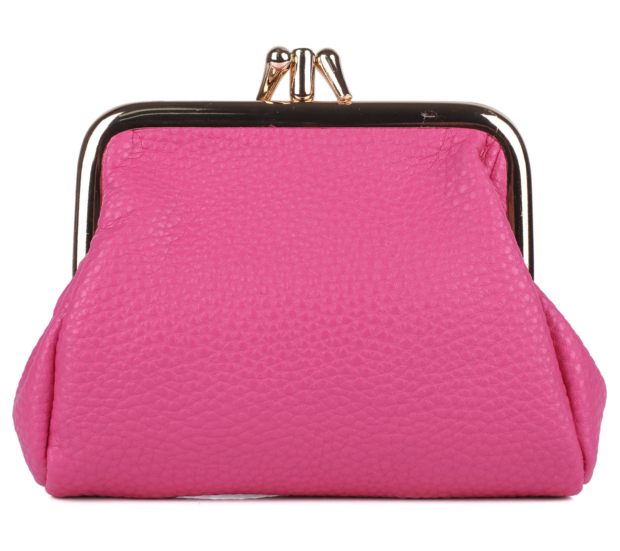 Julia Buxton Solid Vegan Faux Leather Triple Fr ame Wallet