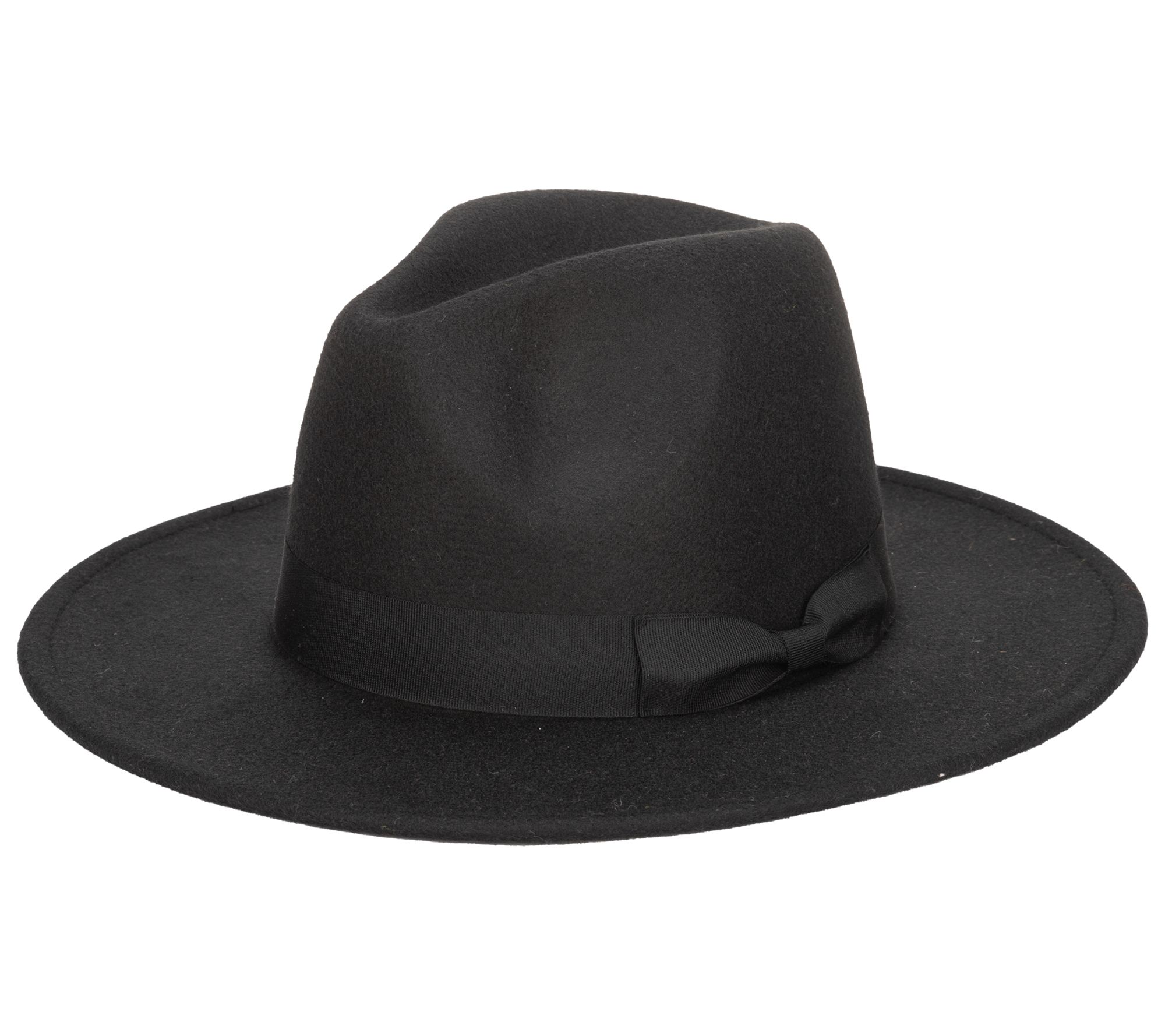 San Diego Hat Co. Men's Faux Felt Fedora w/ Gro ssgrain