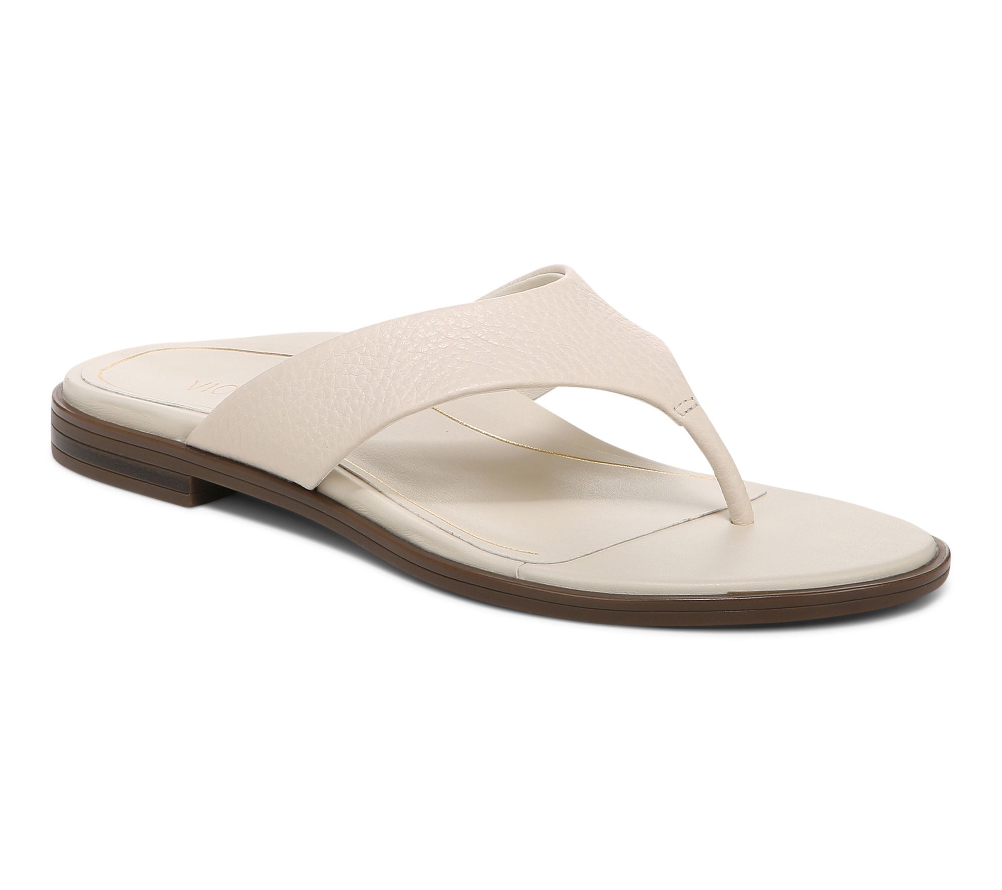 Vionic Leather or Suede Thong Sandals - Agave 