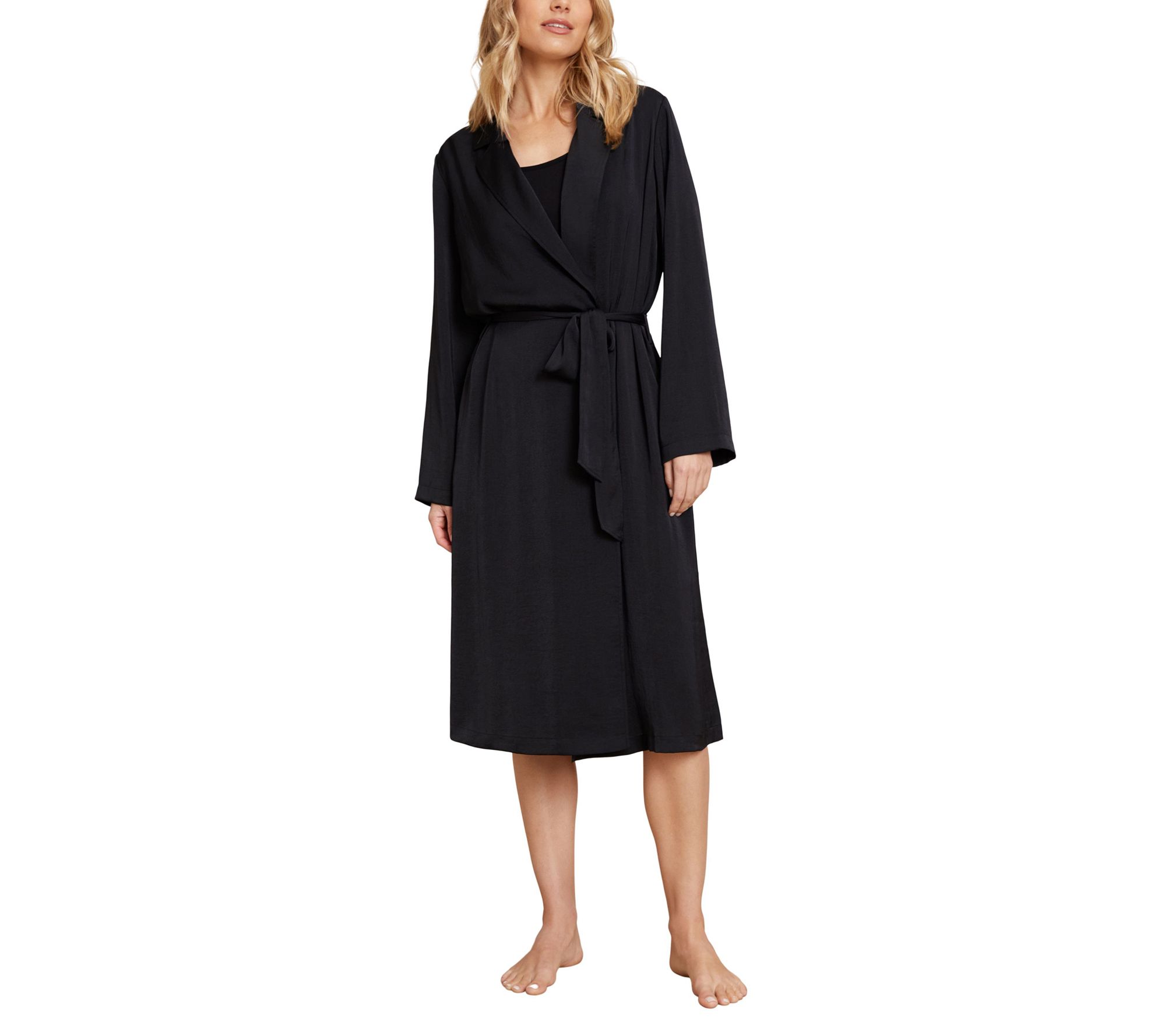 Barefoot Dreams Washed Satin Notch Collar Robe