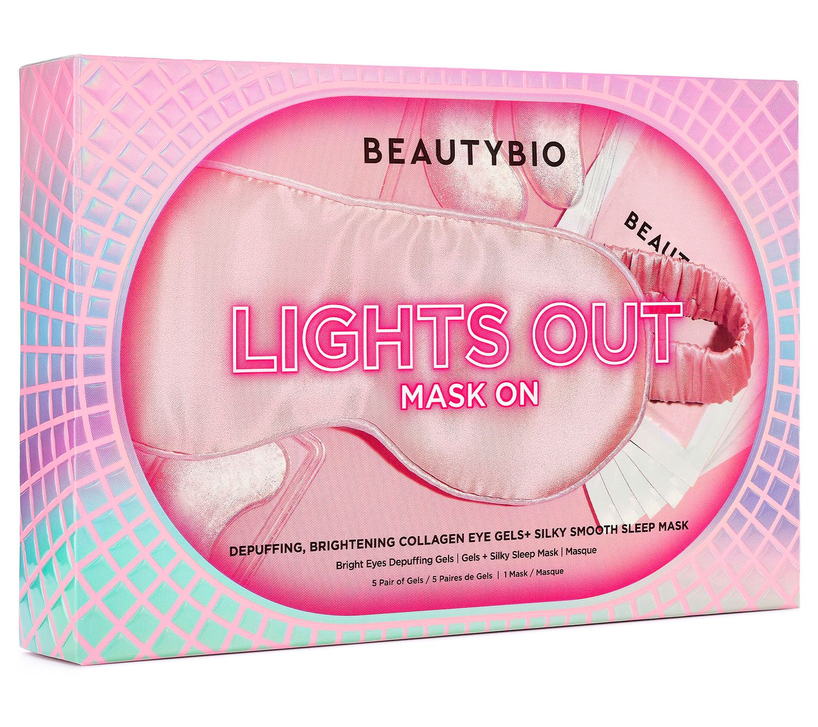 Beautybio Lights Out Mask On Bright Eye Gels Sleep Mask Set Qvc Com