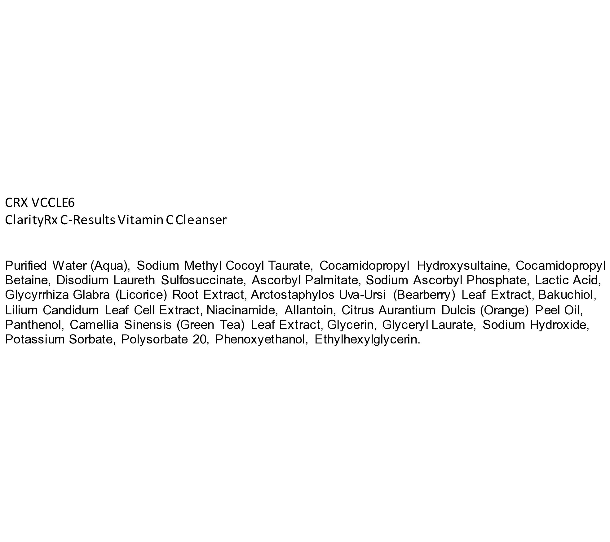 ClarityRx CResults Vitamin C Cleanser